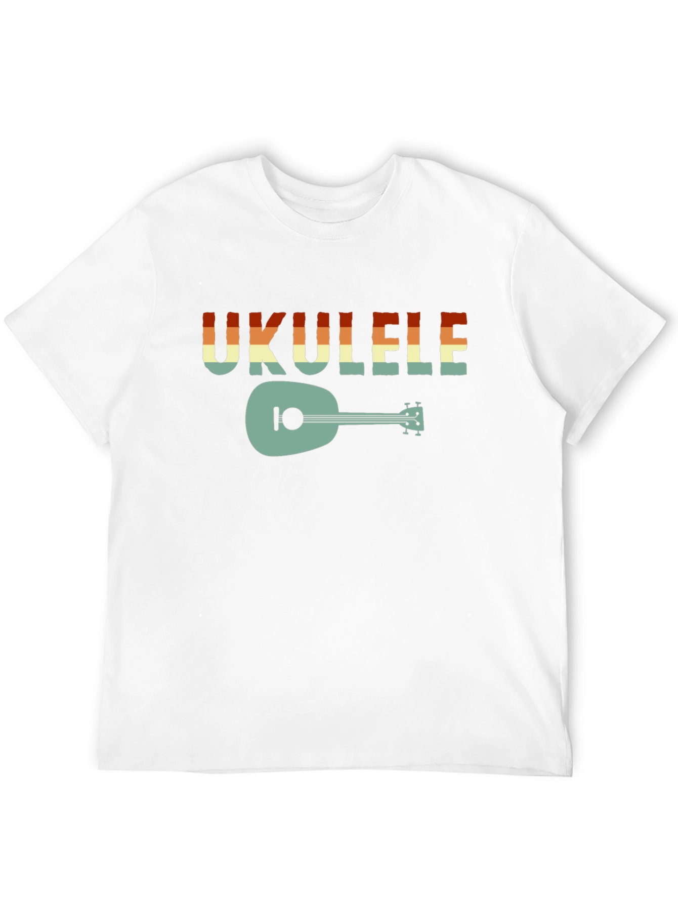 Black Retro Ukulele Graphic T-Shirt view 12