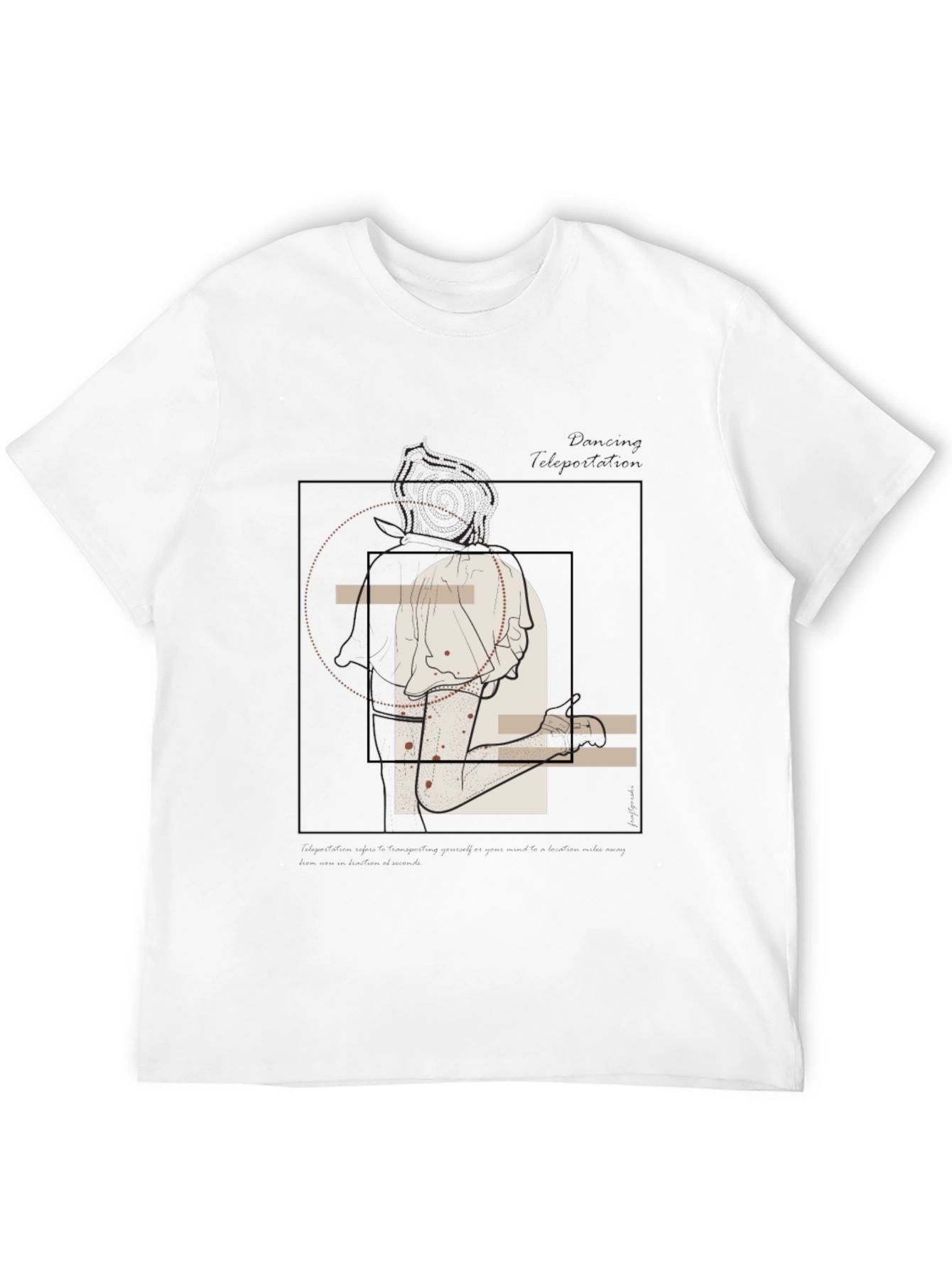 Black Abstract Line Art Graphic Tee - Unisex view 12