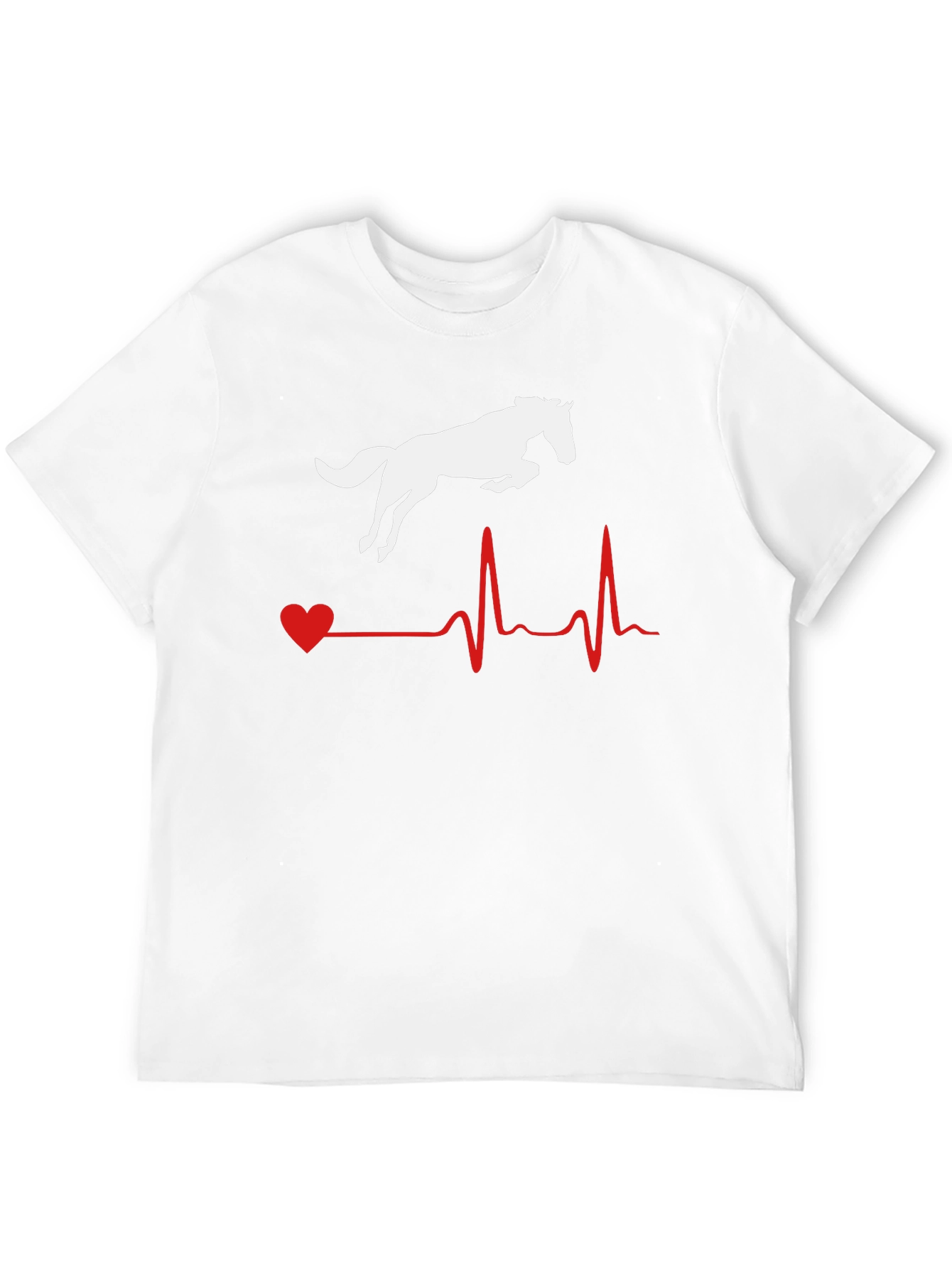 Black Horse Heartbeat Graphic Tee - Equestrian Lover Shirt view 12