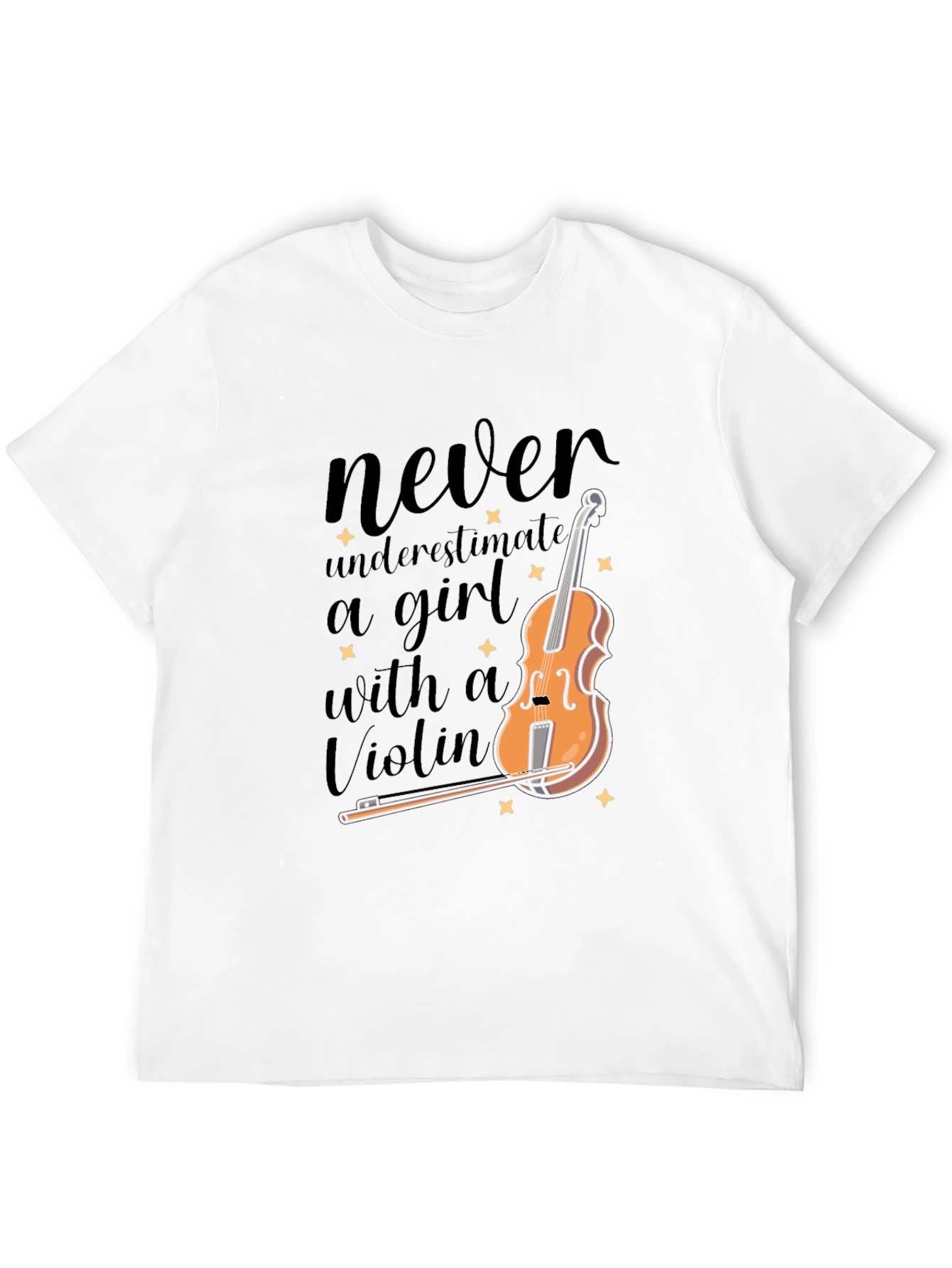 Black Never Underestimate a Girl with a Violin T-Shirt view 12