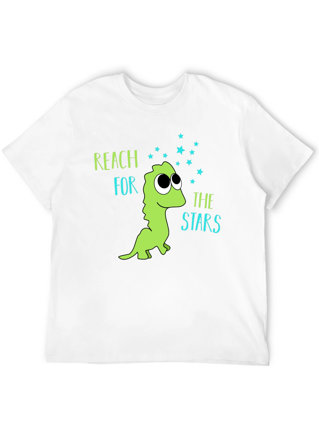 Black Reach for the Stars Dinosaur T-Shirt view 12