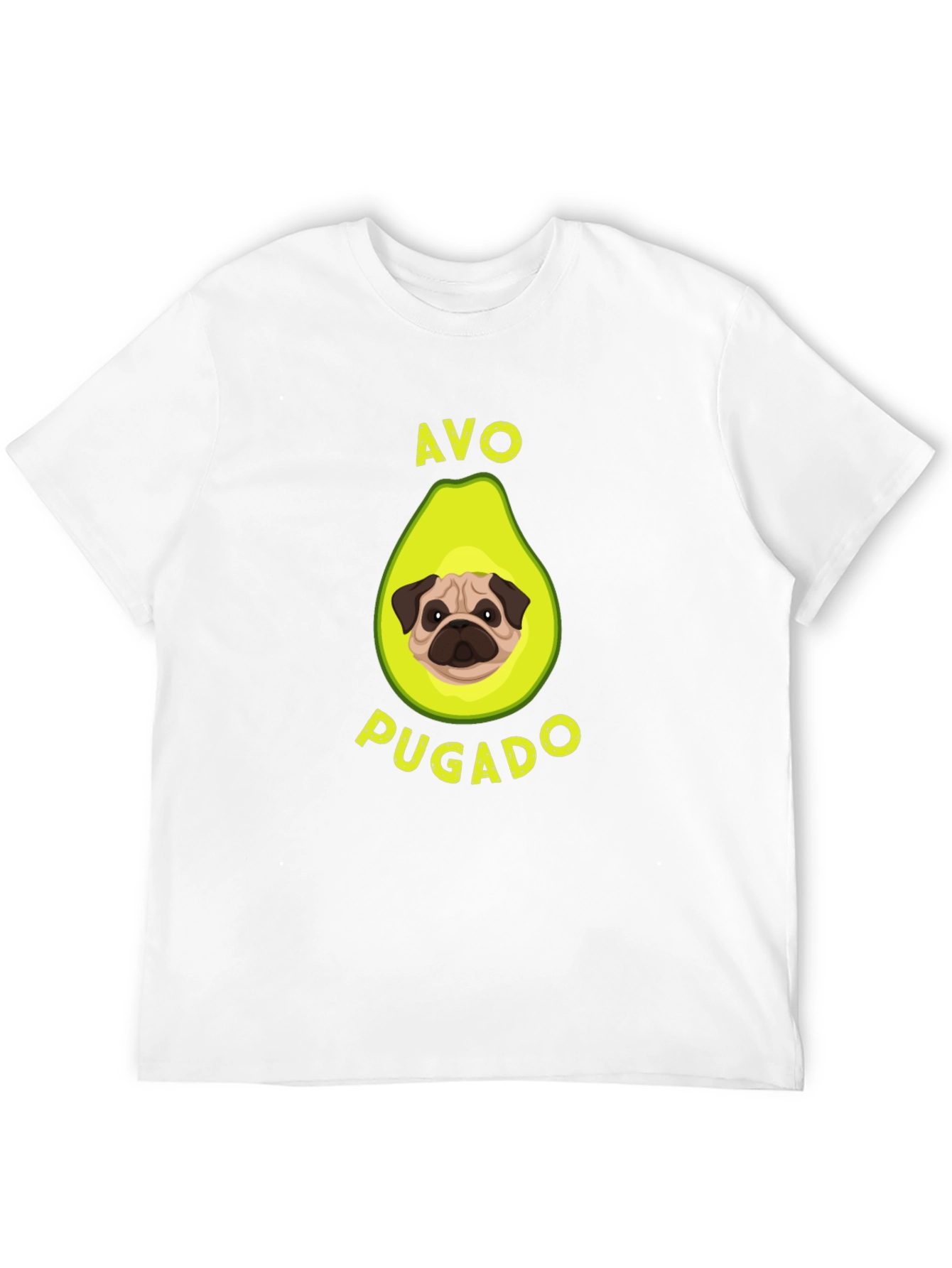 Black Avo-Pugado T-Shirt | Funny Avocado Pug Tee view 12