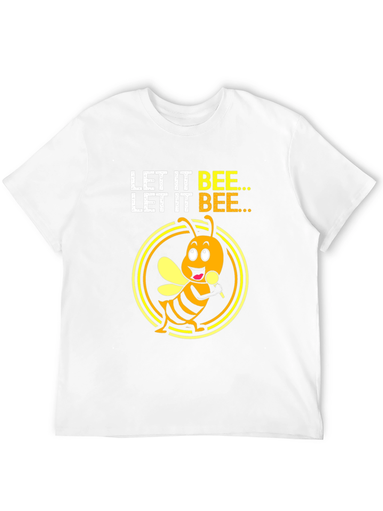 Black Let it Bee Graphic Tee - Unisex Black T-Shirt view 12