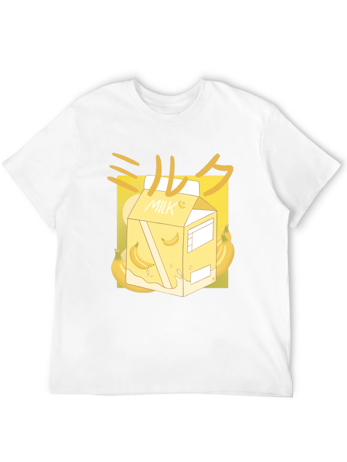 Black Banana Milk T-Shirt - Kawaii Style Black Tee view 12