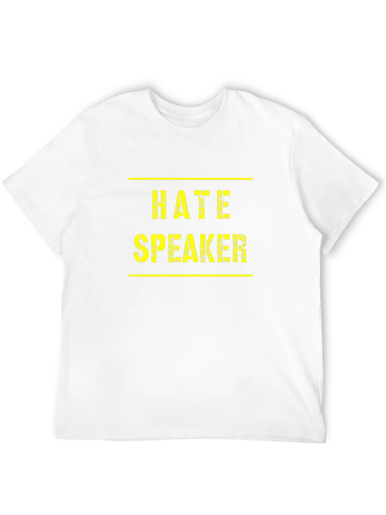 Black Hate Speaker Graphic Tee - Black Cotton T-Shirt view 12