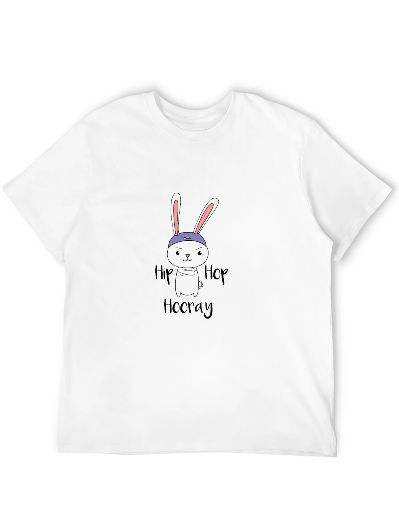 Black Hip Hop Hooray Rabbit Graphic T-Shirt view 12