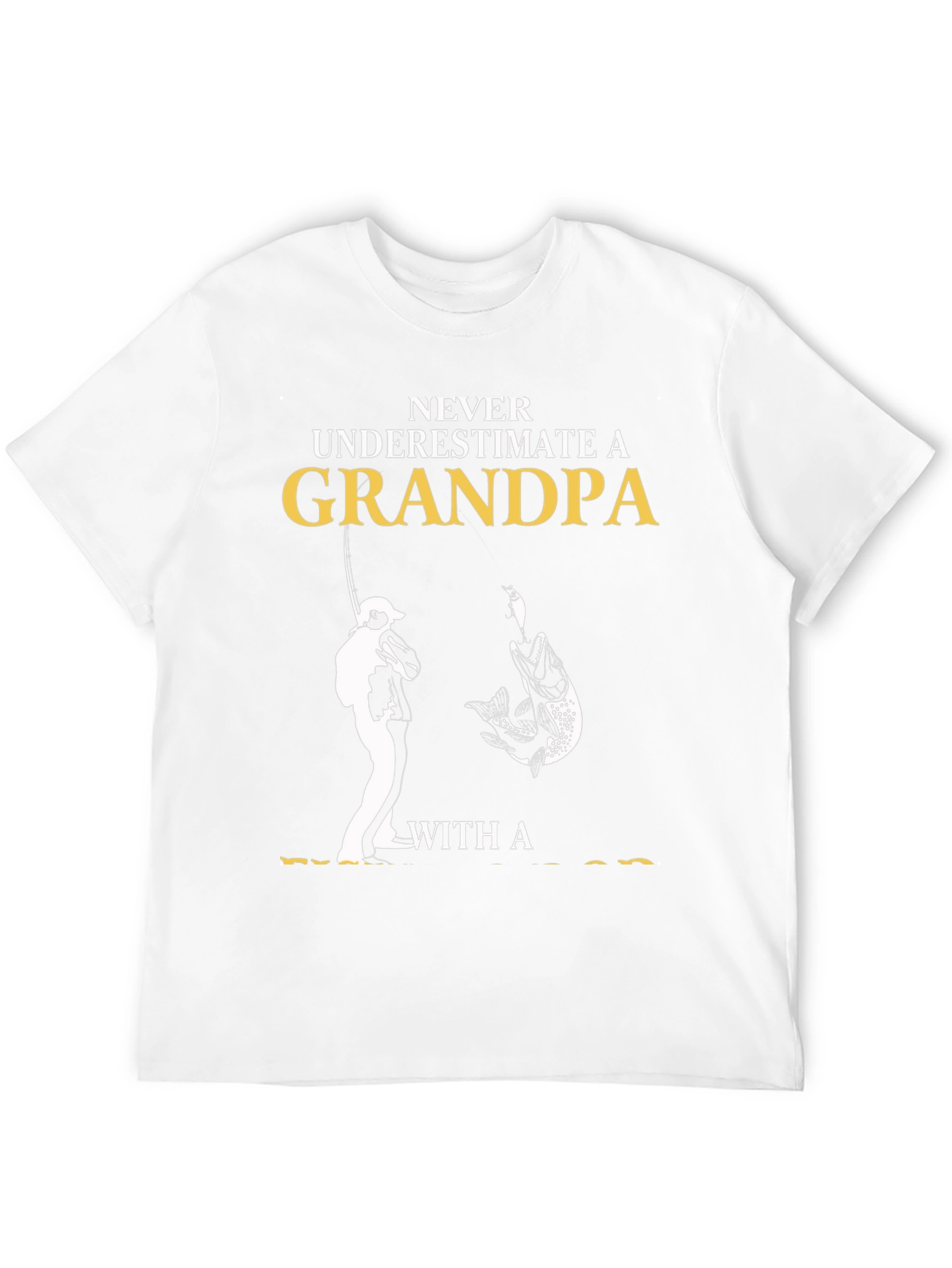 Black Never Underestimate Grandpa Fishing T-Shirt view 12