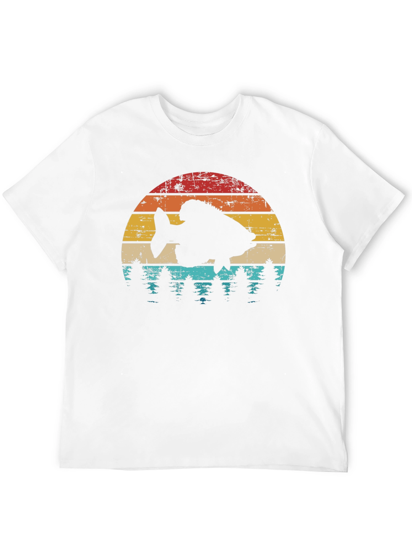 Black Retro Fishing T-Shirt - Angler Silhouette Tee view 12