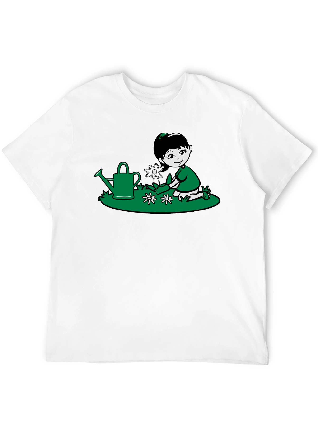 Black Gardening Girl Graphic T-Shirt view 12
