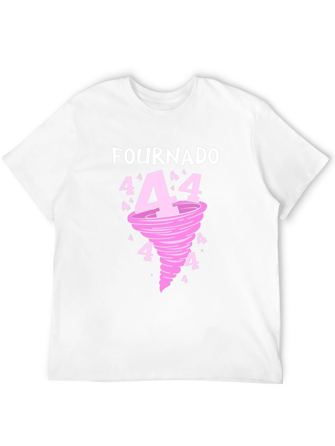Black Fournado T-Shirt - Funny 4th Birthday Tornado Tee view 12
