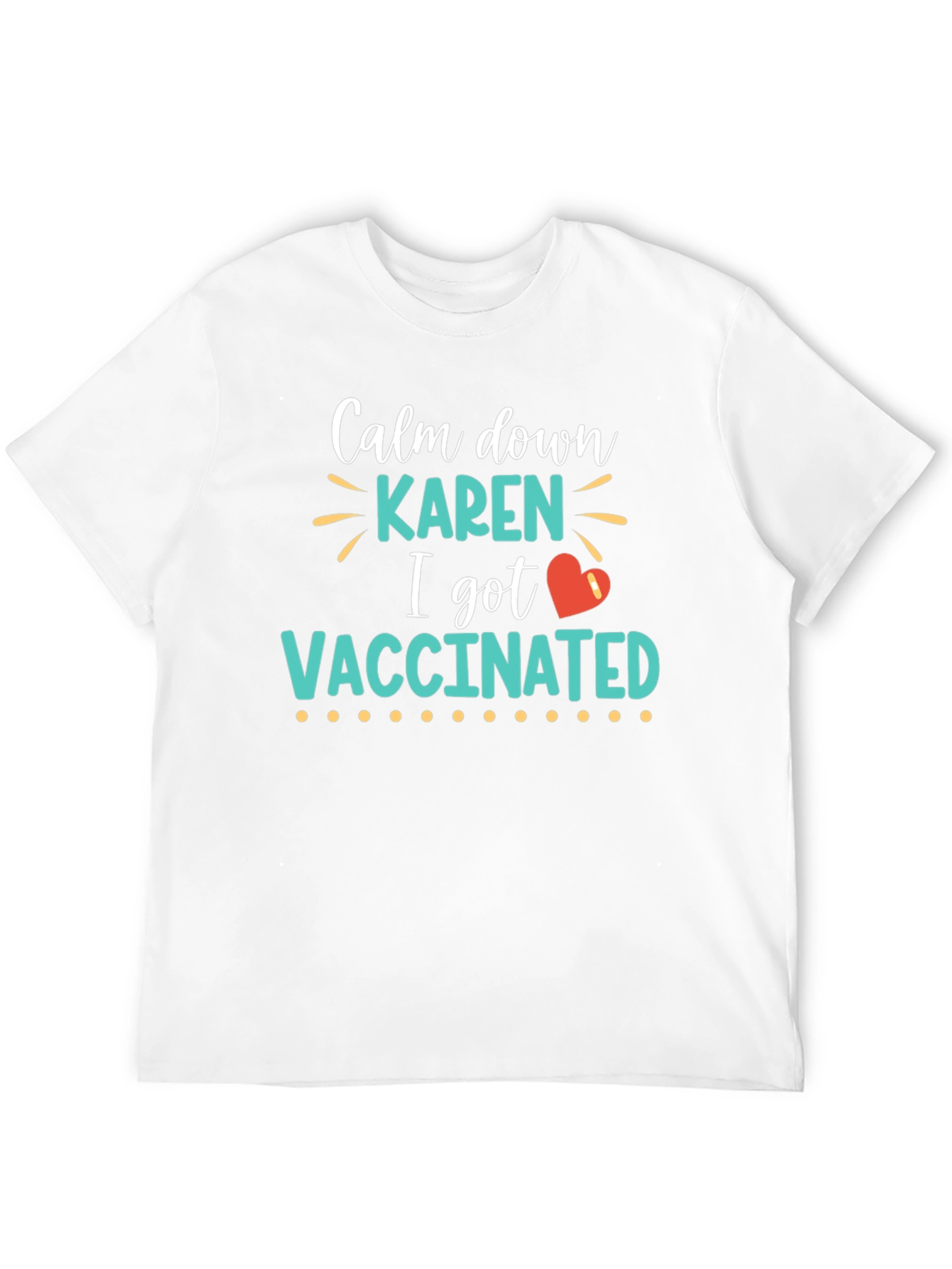 Black Calm Down Karen I Got Vaccinated T-Shirt view 12