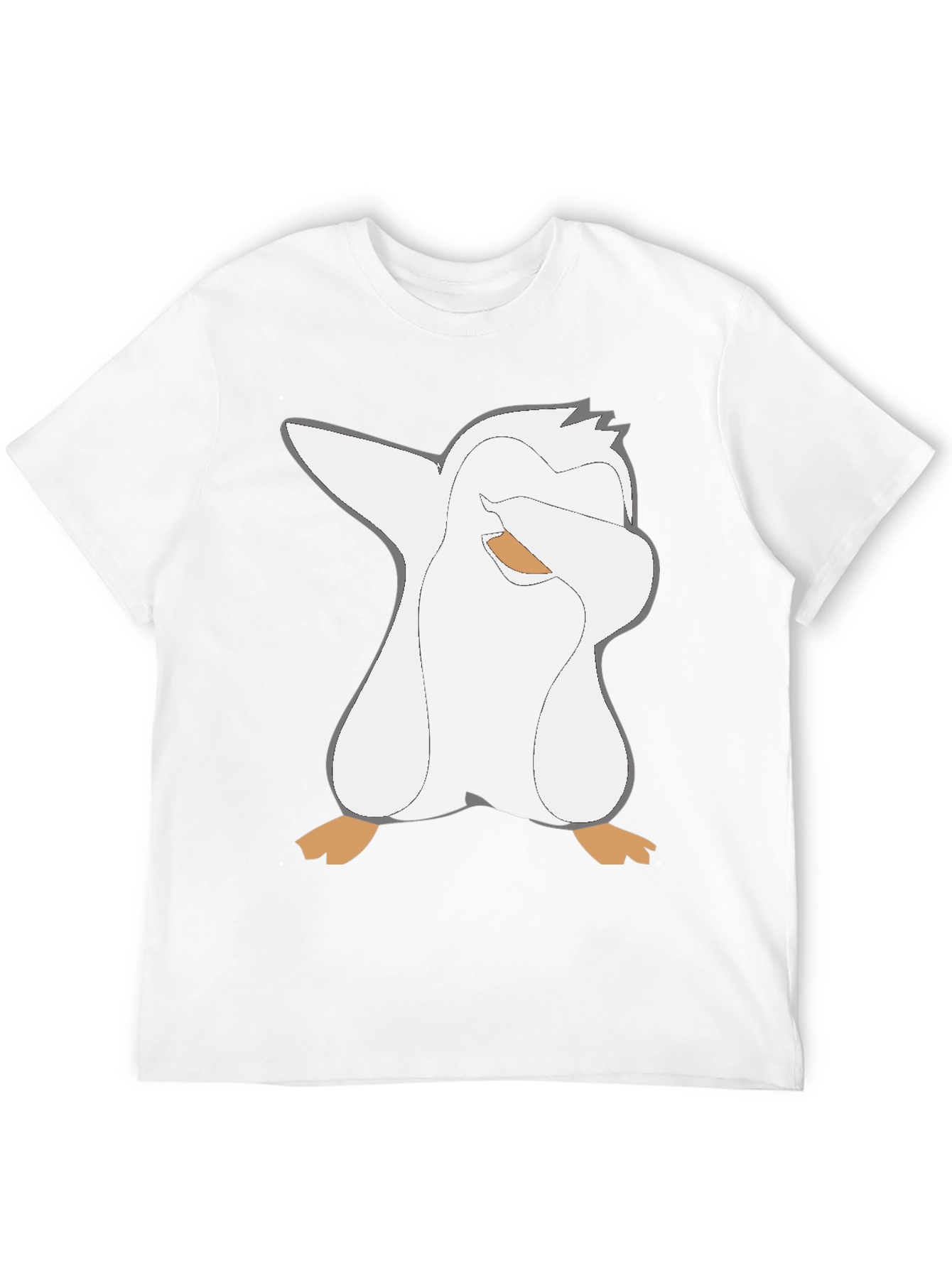 Black Dabbing Penguin Graphic T-Shirt - Black Cotton Tee view 12