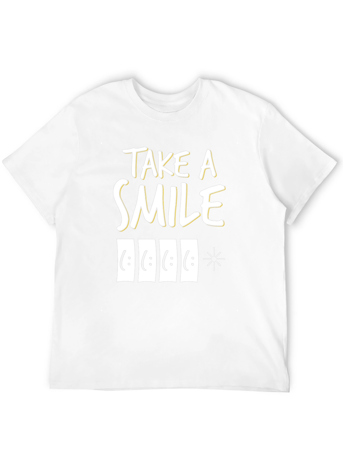Black Take a Smile Graphic Tee - Unisex Black T-Shirt view 12