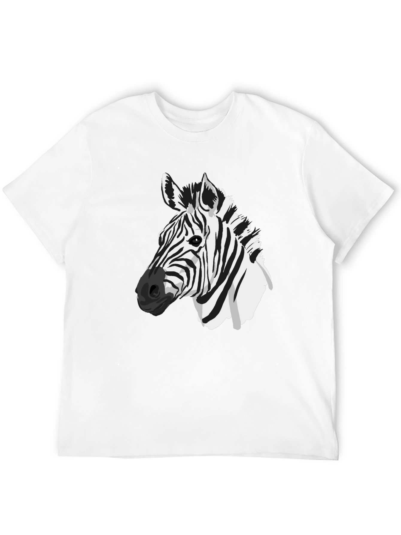 Black Zebra Graphic Tee - Black Cotton Animal Print Shirt view 12