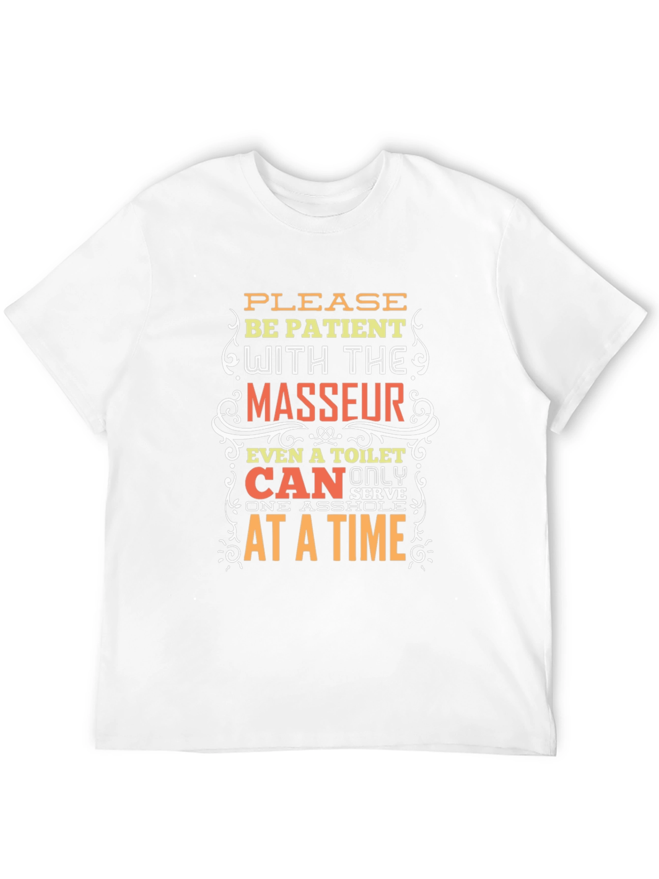 Black Funny Masseur T-Shirt - Be Patient Design view 12
