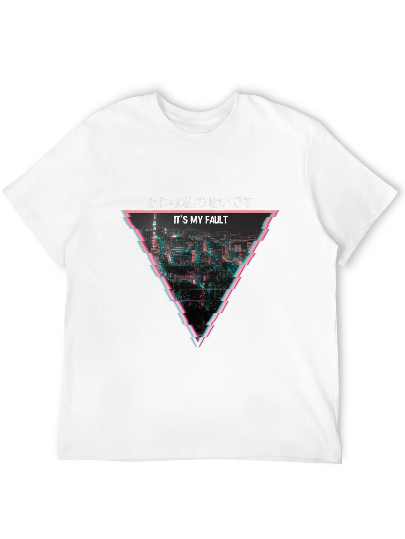 Black It's My Fault Glitch Tee view 12