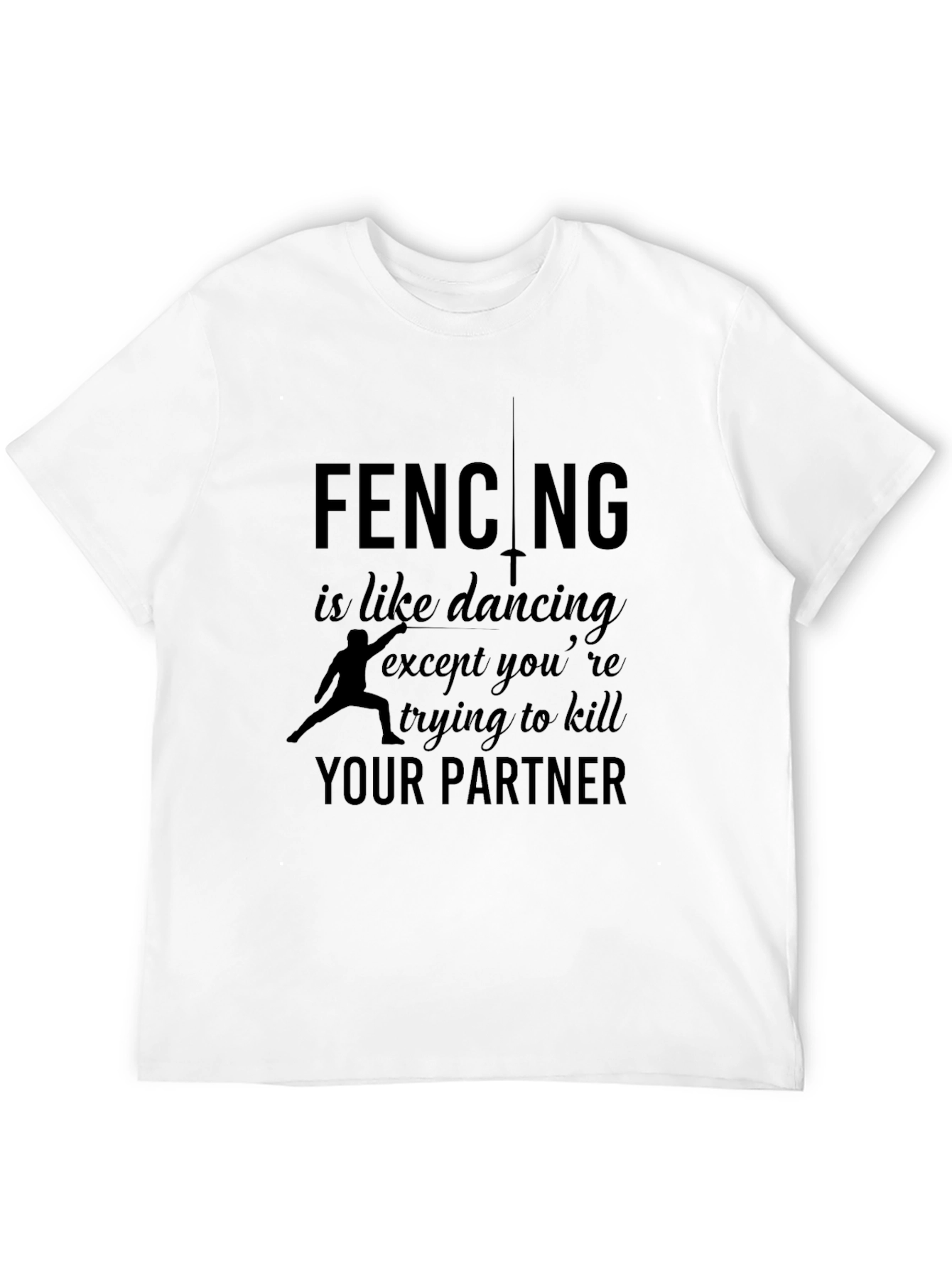 Black Fencing T-Shirt: Dancing with Swords view 12