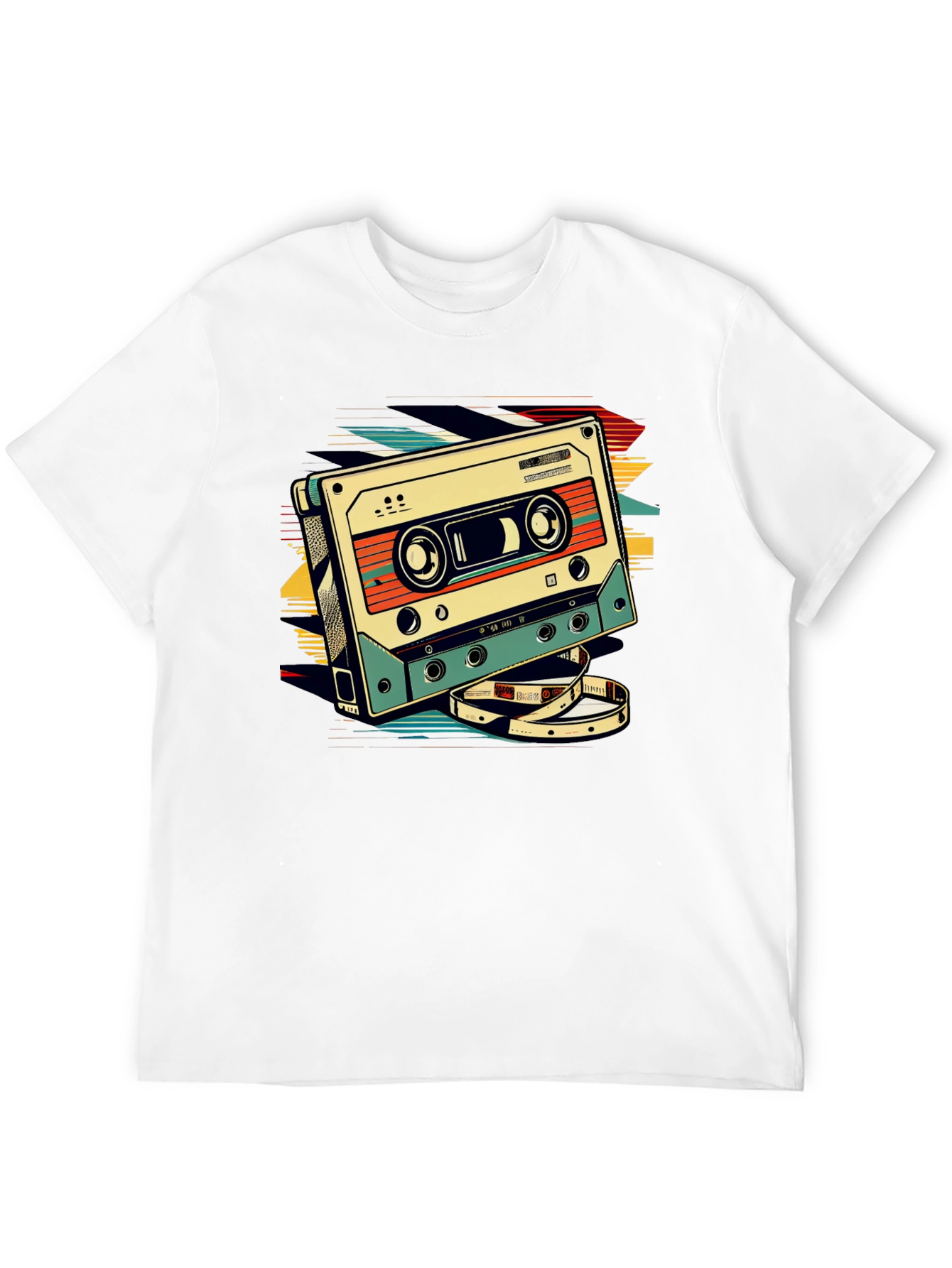 Black Retro Cassette Graphic T-Shirt - Vintage Style view 12
