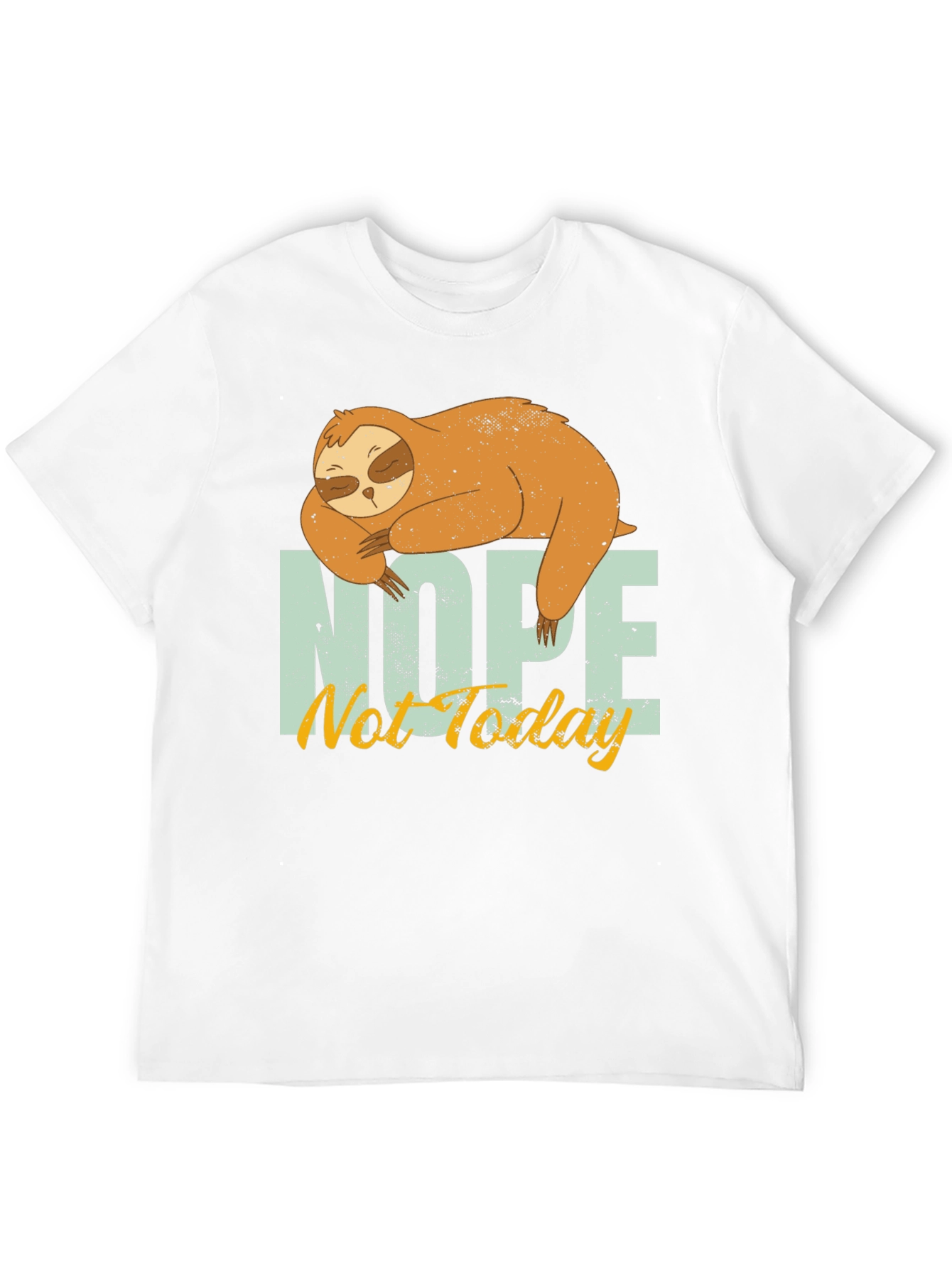 Black Nope Not Today Sloth Graphic T-Shirt - Casual Comfort view 12