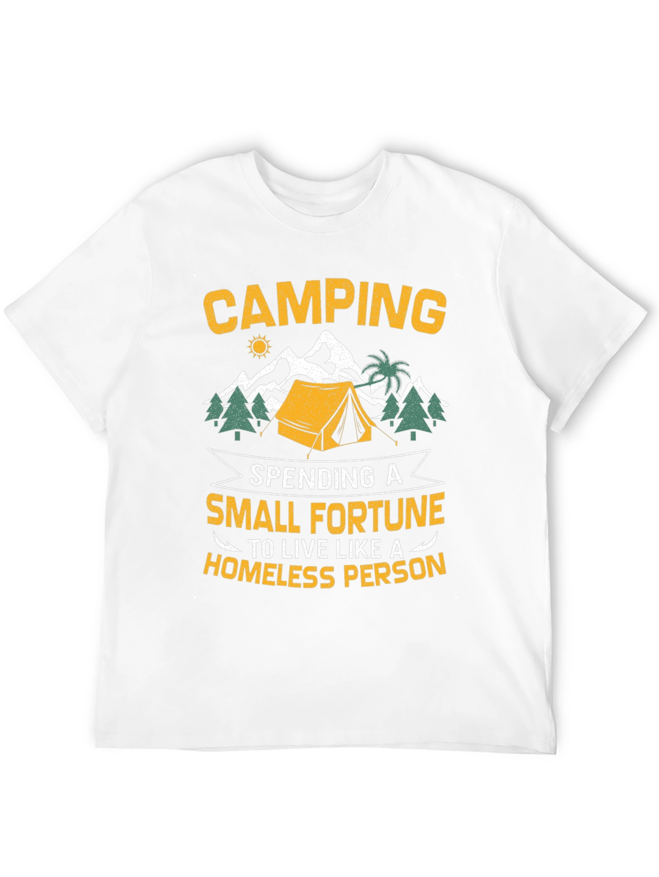 Black Camping Small Fortune Graphic T-Shirt view 12