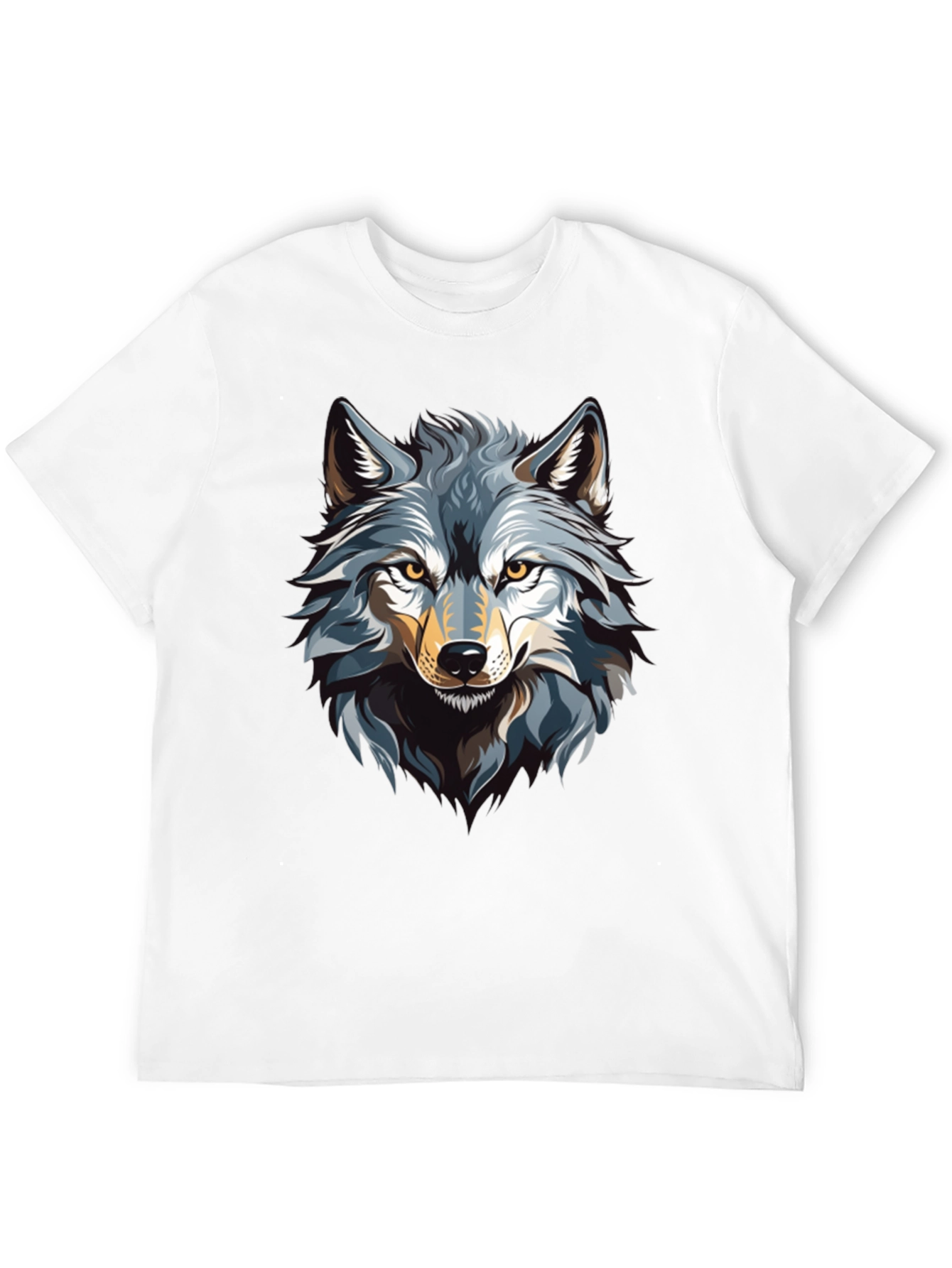 Black Wolf Graphic Print Black T-Shirt view 12