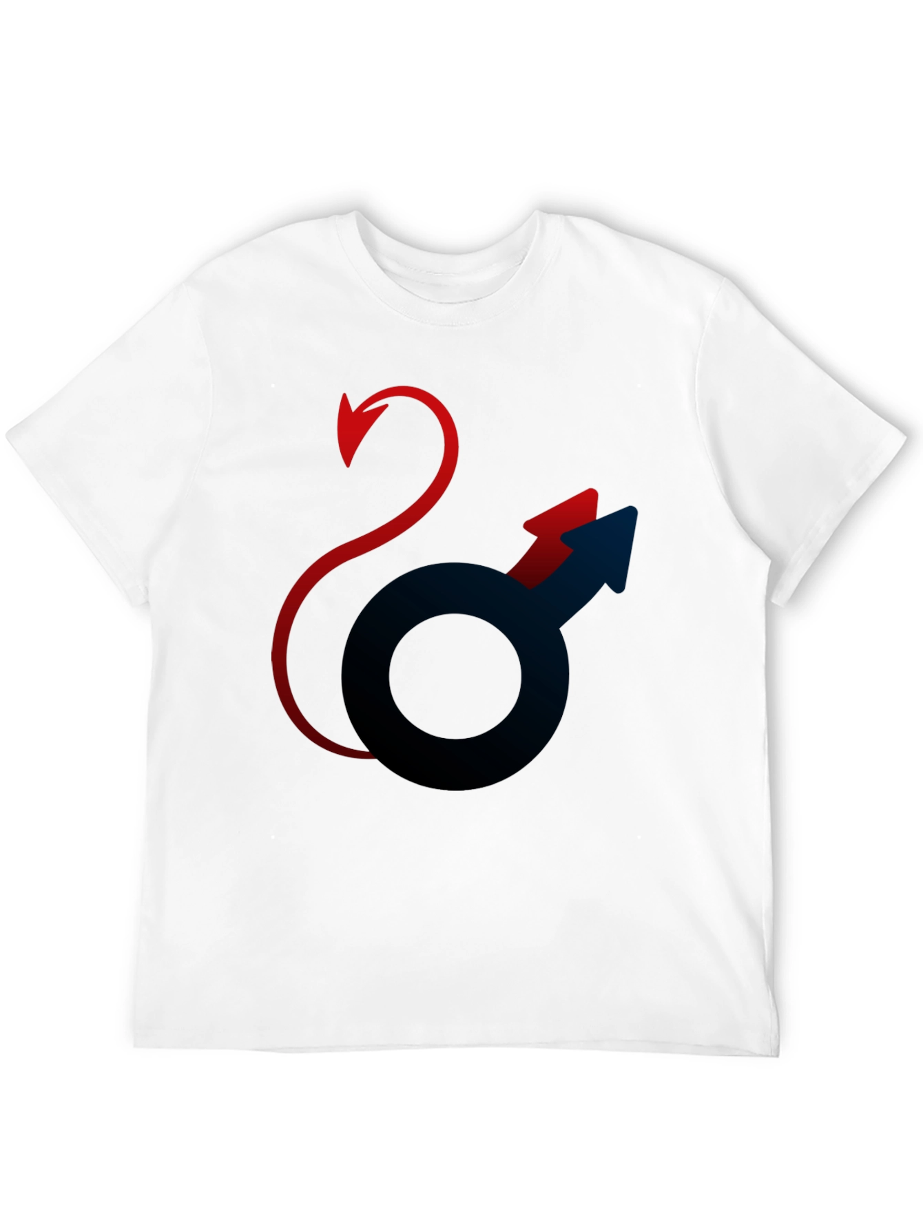 Black Devilish Mars Symbol Black T-Shirt view 12