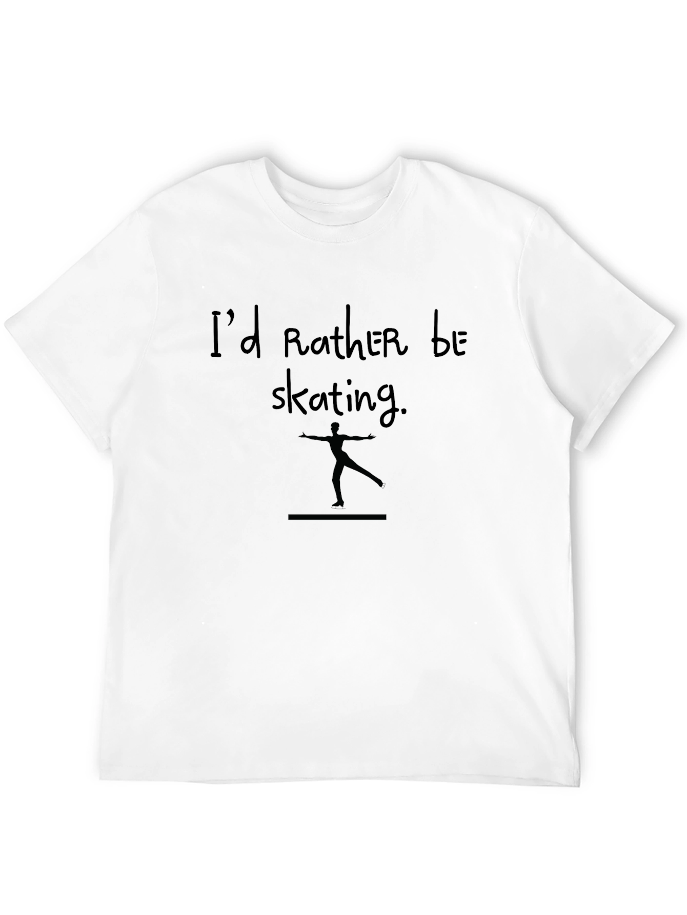 Black I'd Rather Be Skating T-Shirt view 12