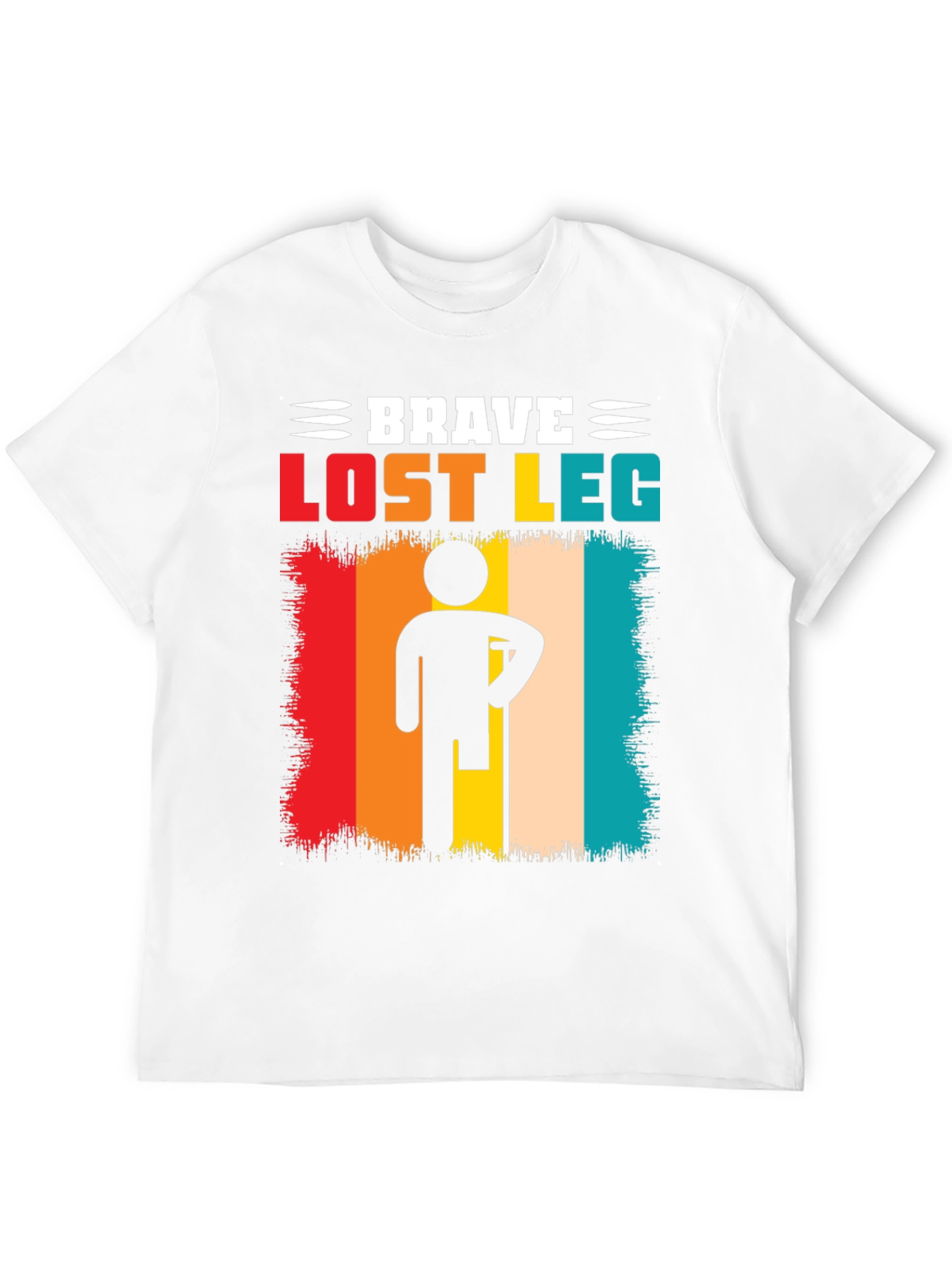 Black Brave Lost Leg T-Shirt - Amputee Pride view 12