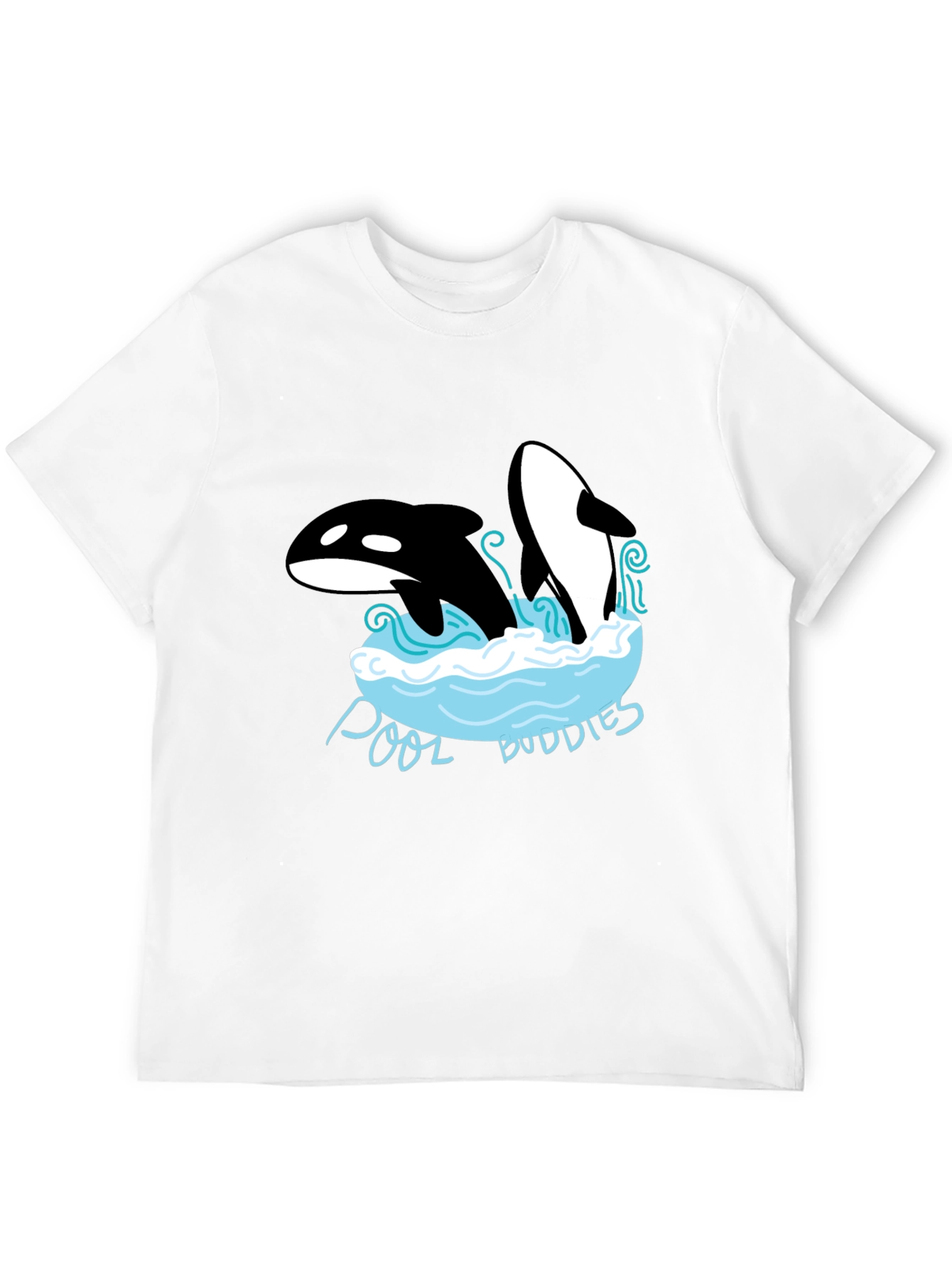 Black Pool Buddies Orca Whale Graphic Tee view 12