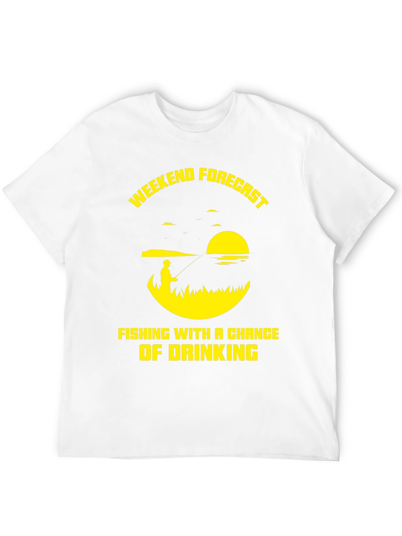 Black Fishing & Drinking Weekend Forecast T-Shirt view 12