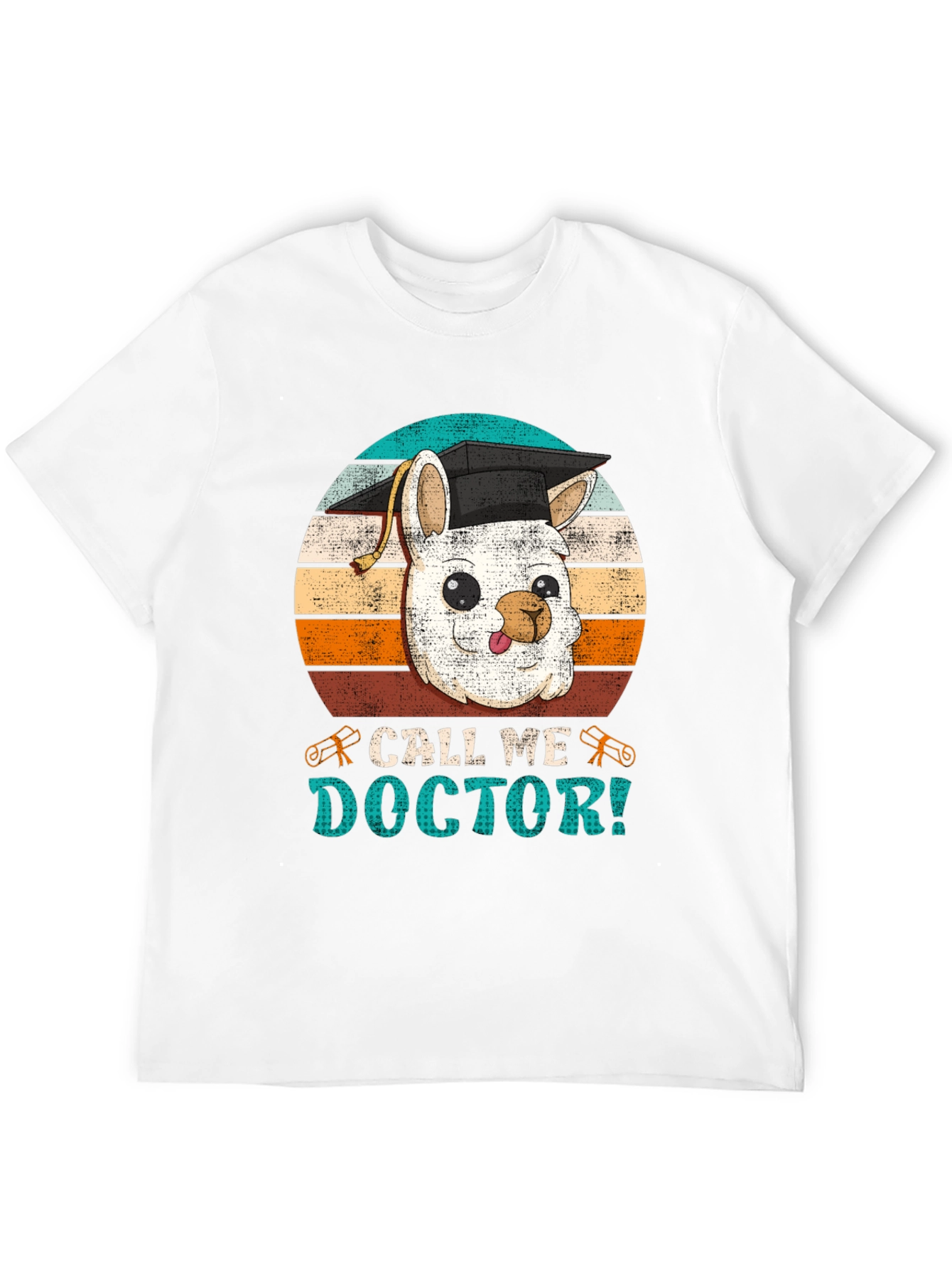 Black Call Me Doctor Llama T-Shirt view 12