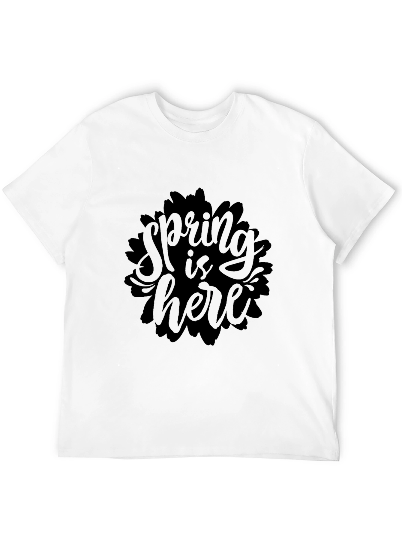 Black Spring is Here Graphic Black T-Shirt view 12