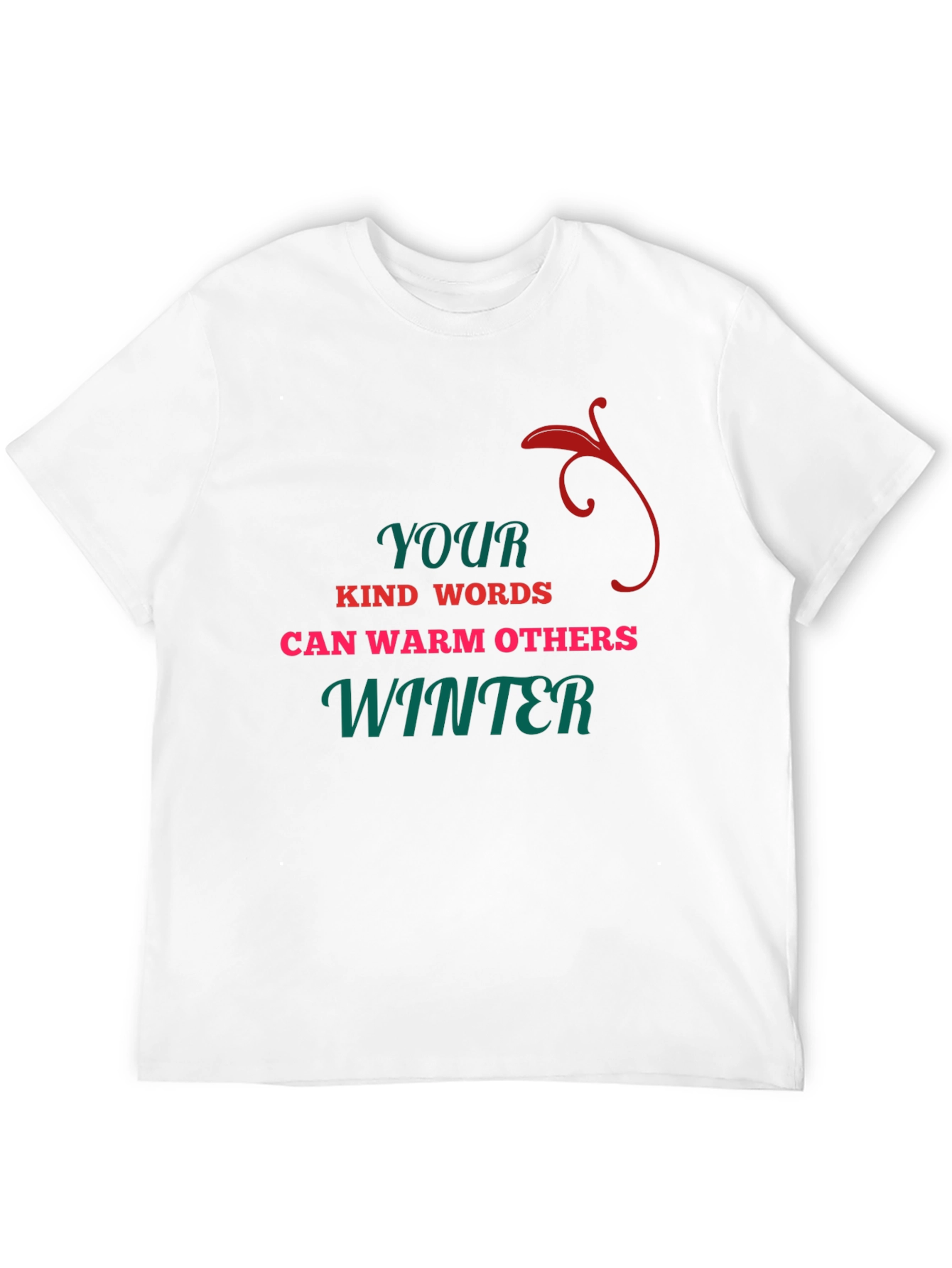 Black Kind Words Warm Others Winter T-Shirt view 12