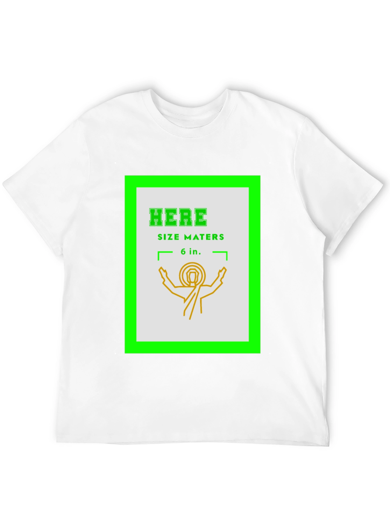 Black Here Size Maters T-Shirt Funny Graphic Tee view 12