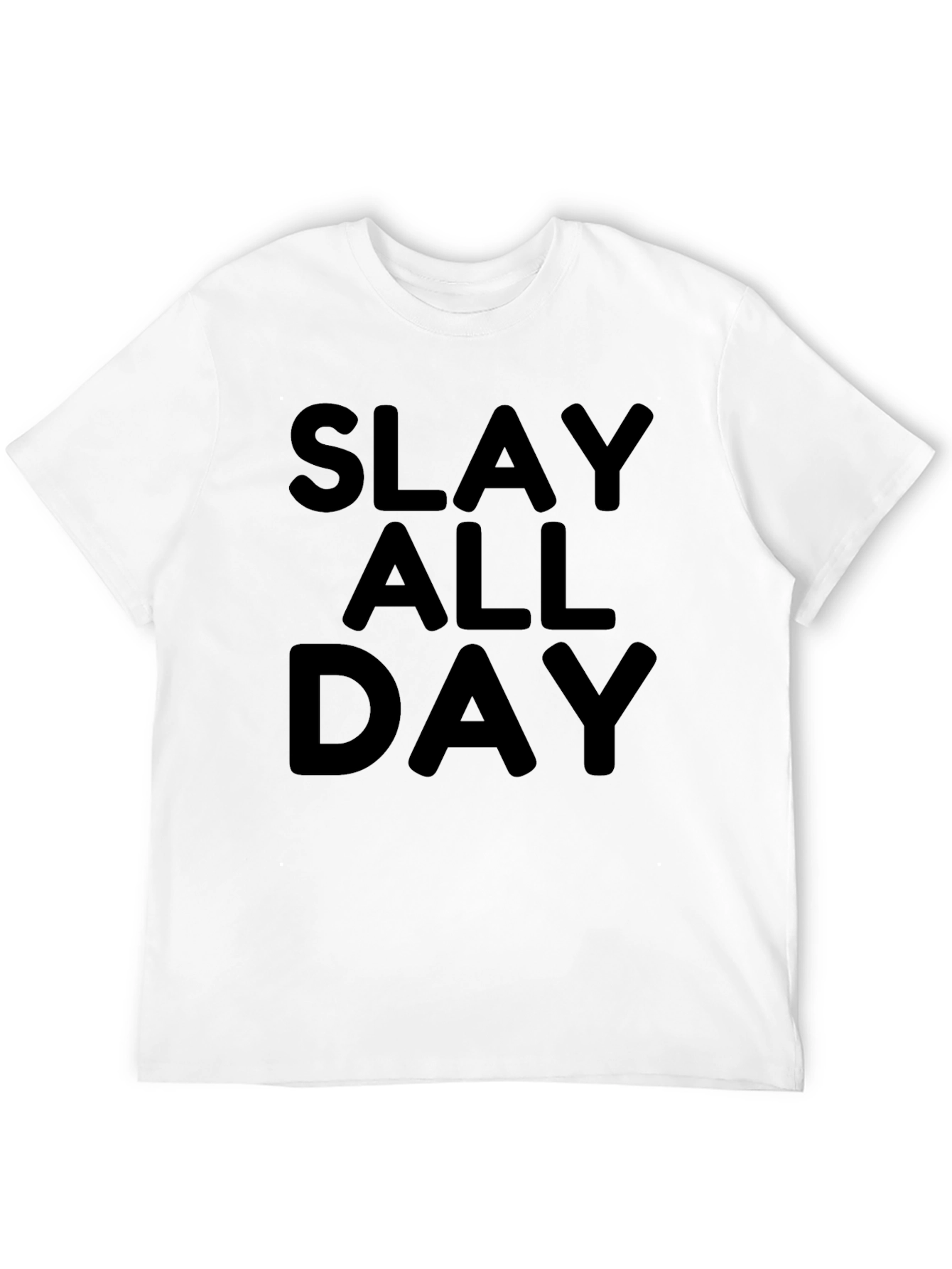 Black Slay All Day Black Graphic Tee view 12