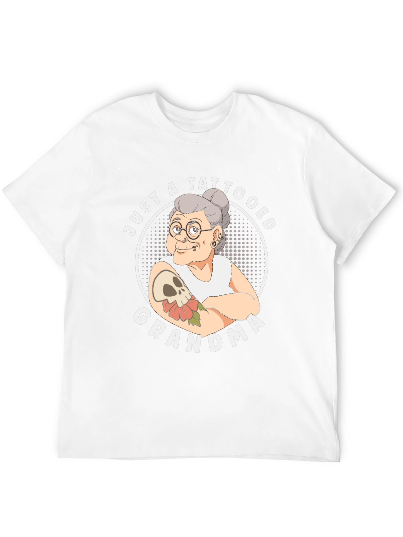 Black Tattooed Grandma T-Shirt - Funny Graphic Tee view 12