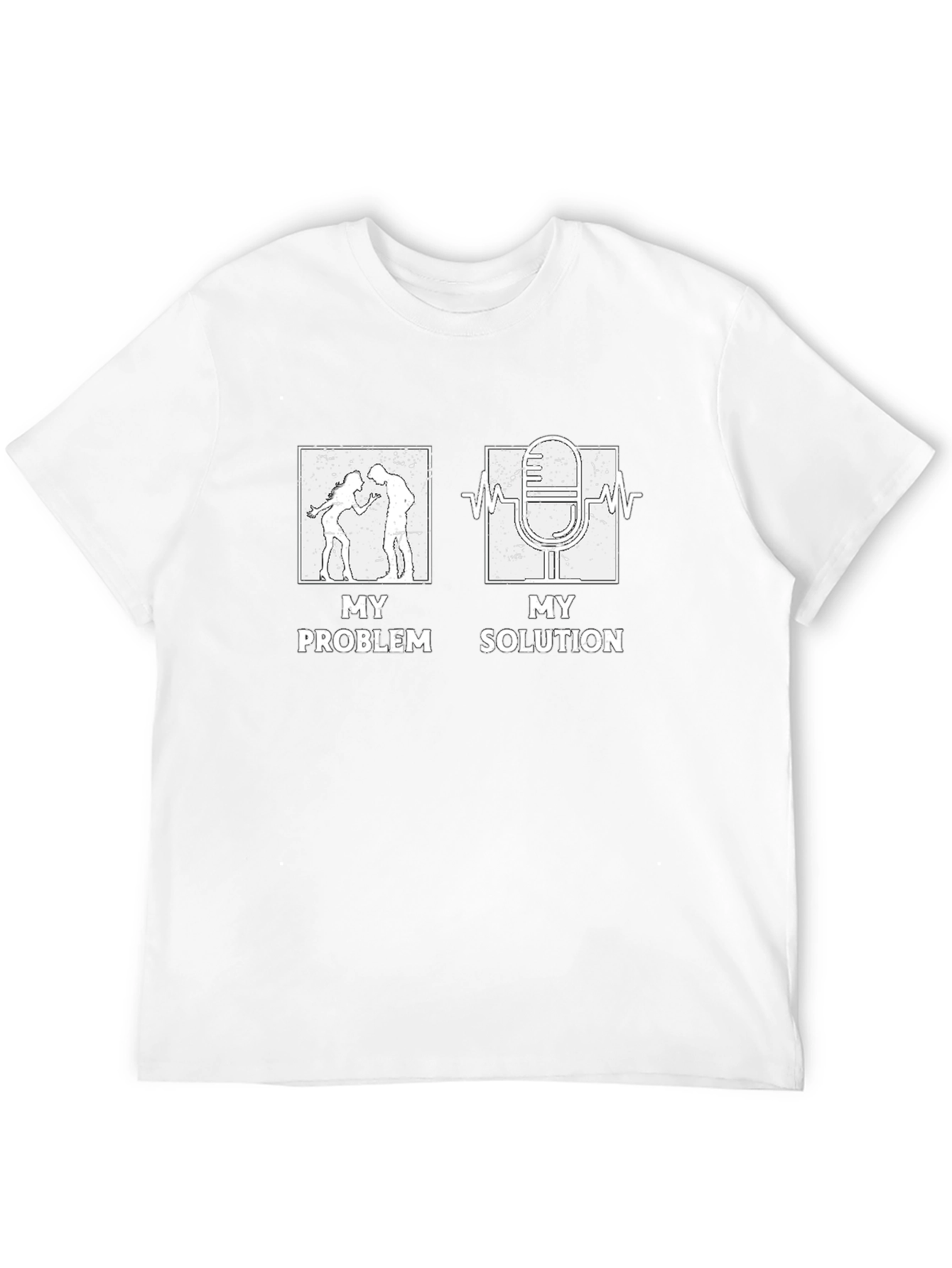 Black My Problem My Solution Podcast T-Shirt view 12