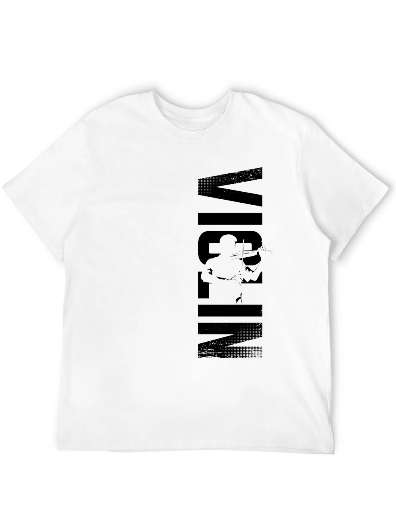 Black Violin Player Graphic Print Black T-Shirt view 12