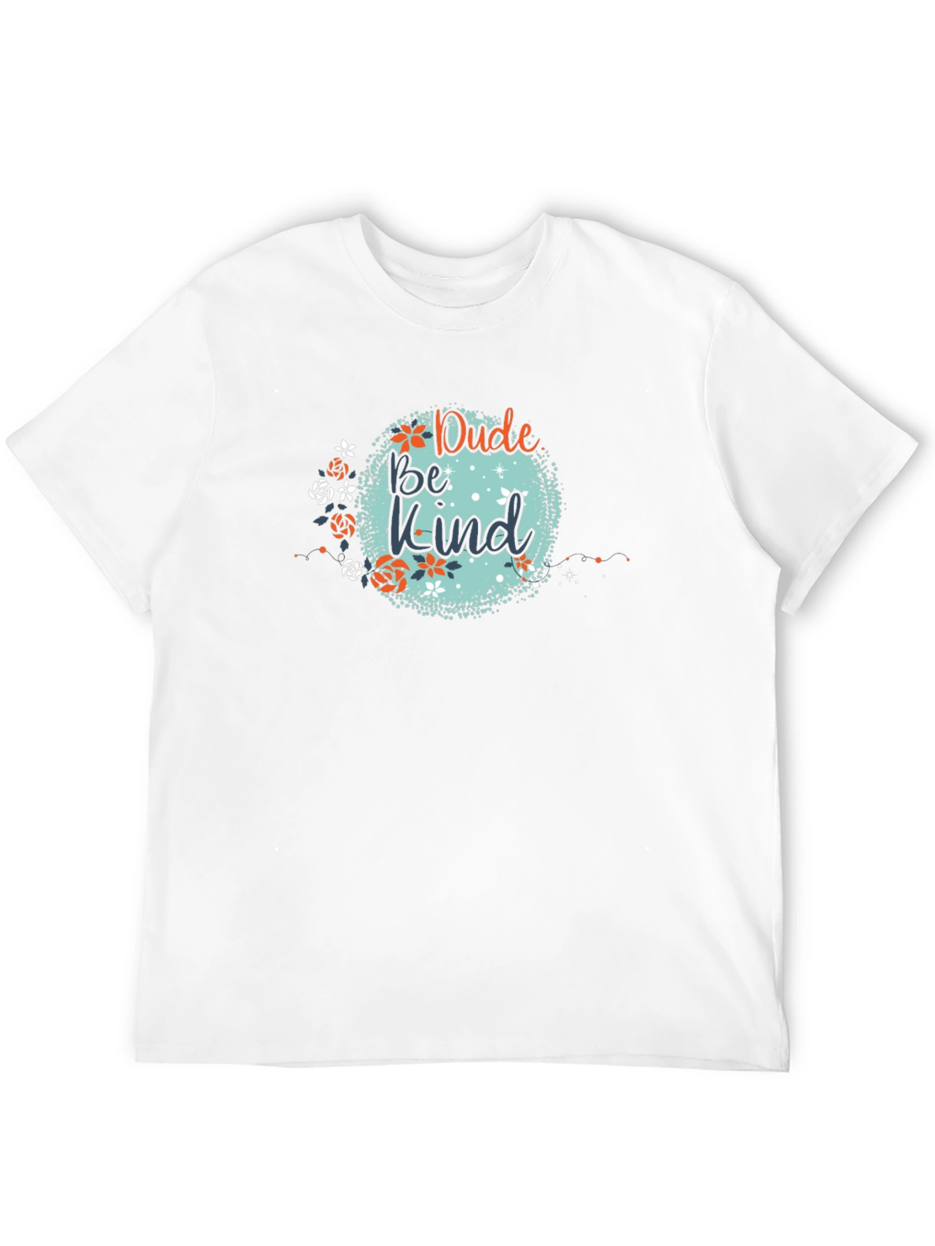 Black Dude Be Kind Graphic Tee - Black Cotton T-Shirt view 12