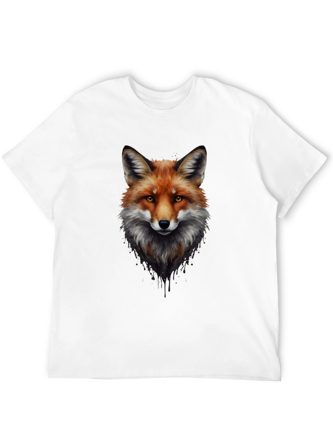 Black Fox Graphic Print Black T-Shirt view 12