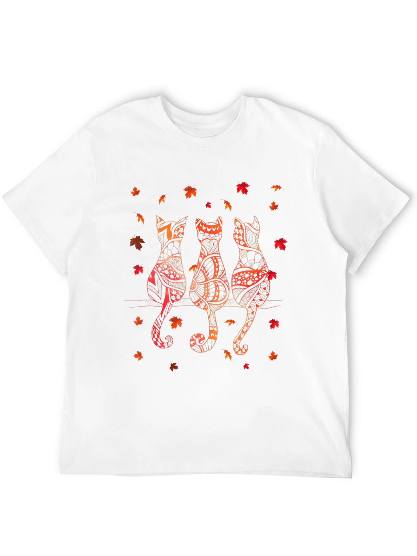 Black Fall Cats Graphic Tee - Autumn Style view 12