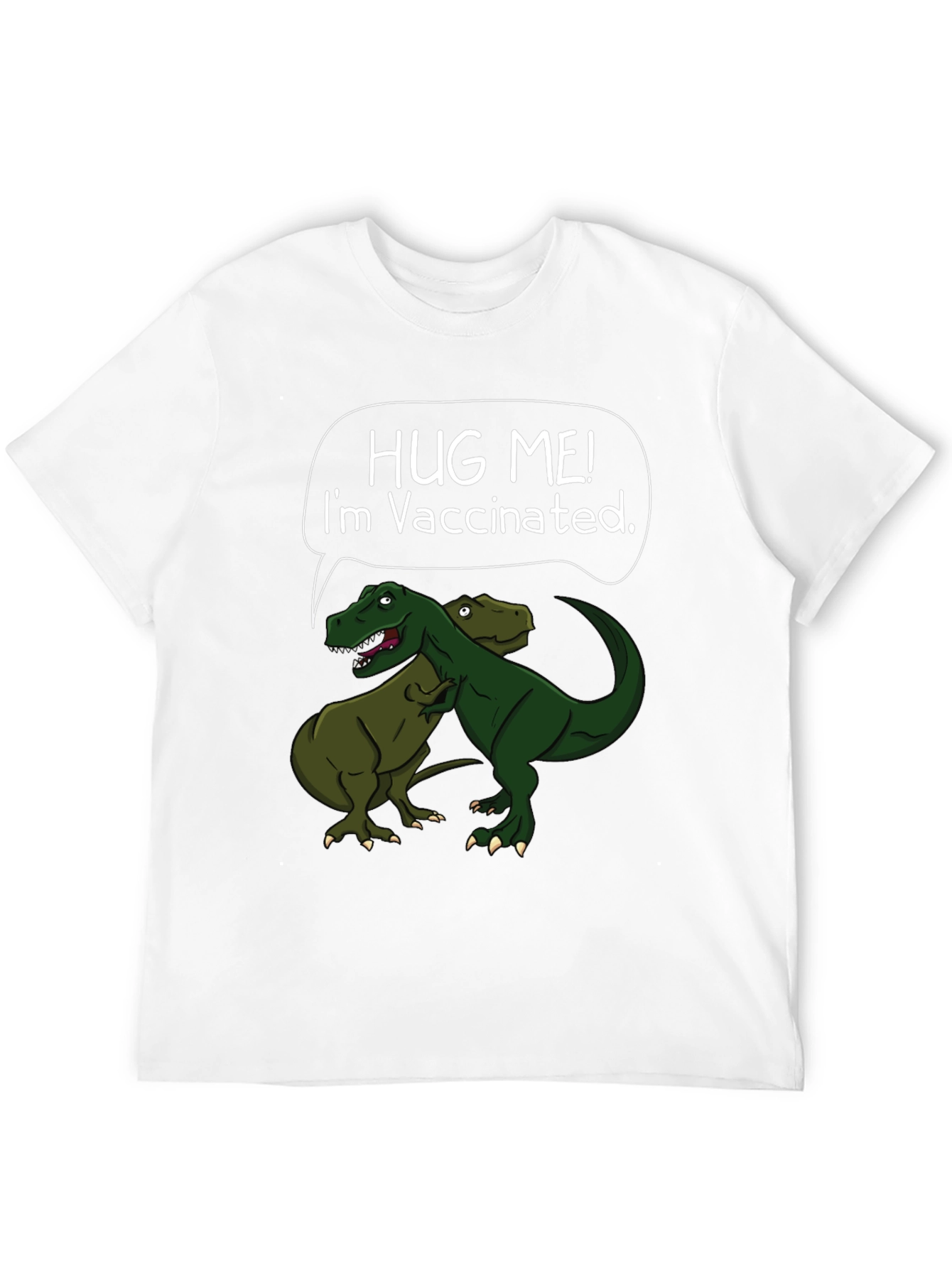 Hug Me! I'm Vaccinated T-Rex Graphic T-Shirt - 12
