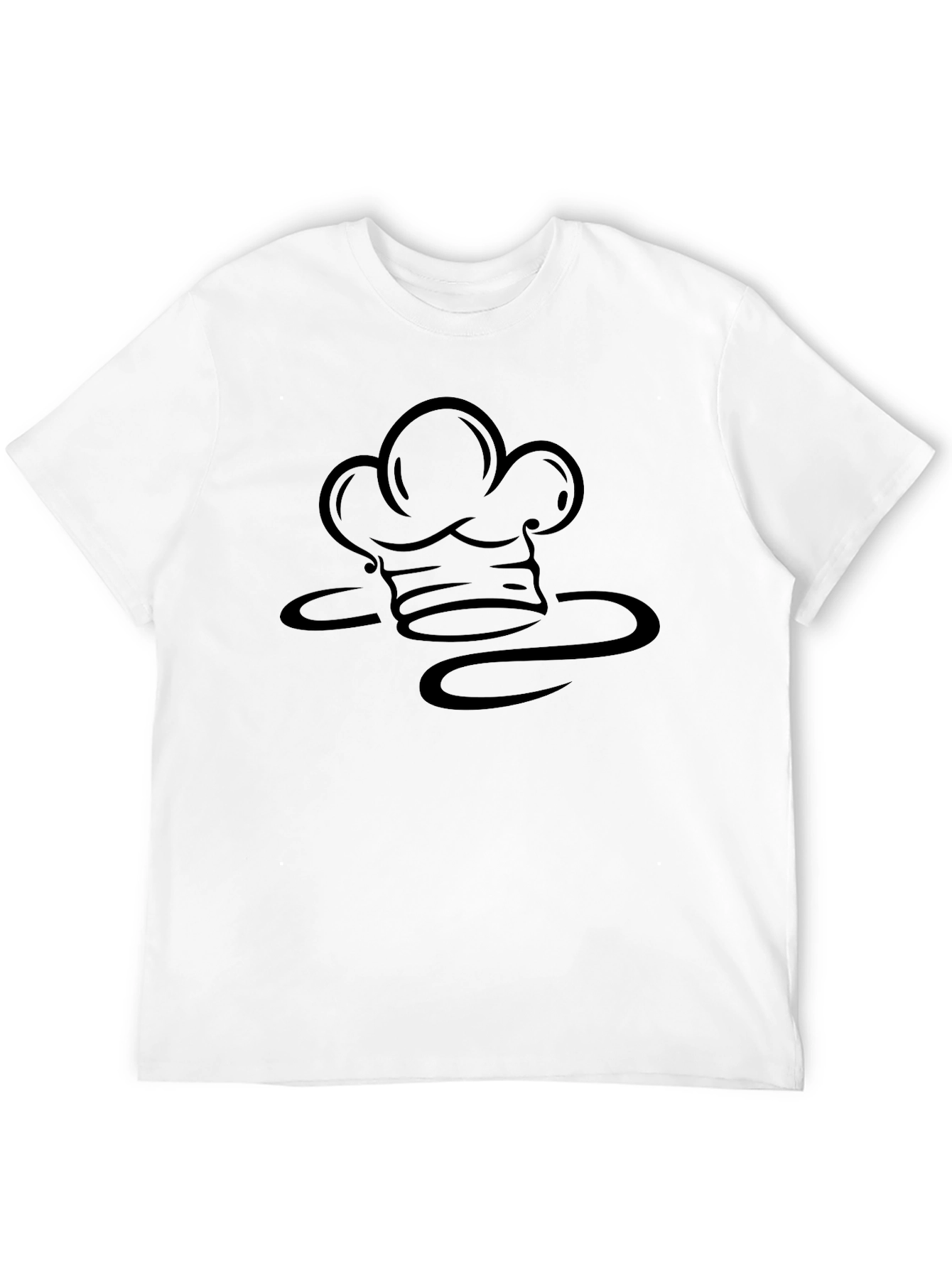 Black Chef Hat Graphic Black T-Shirt view 12