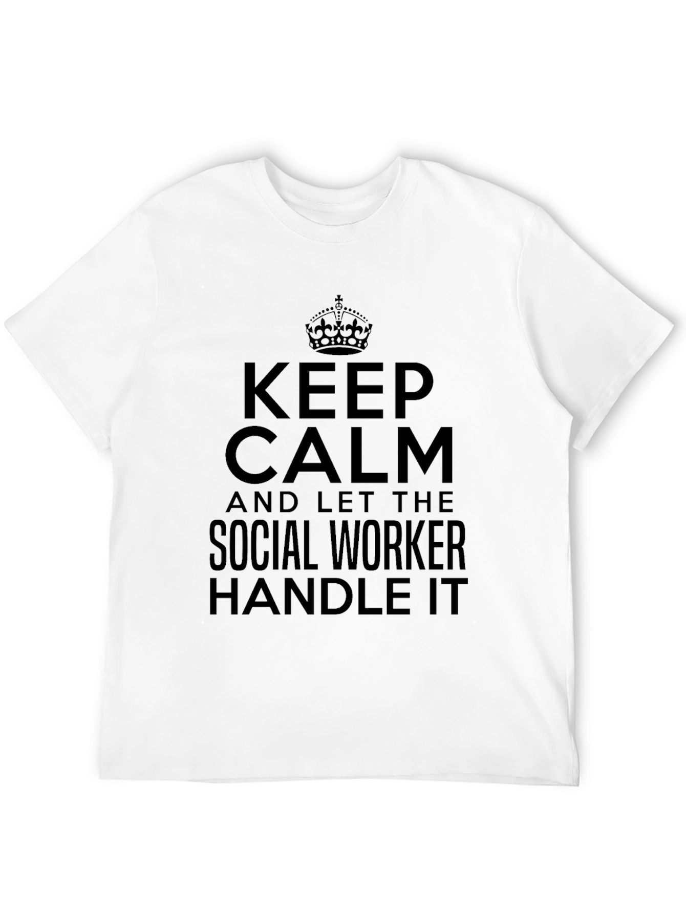 Black Keep Calm Social Worker T-Shirt view 12