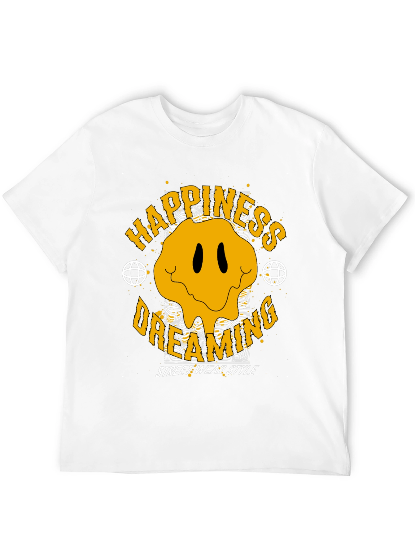 Black Happiness Dreaming Graphic T-Shirt view 12
