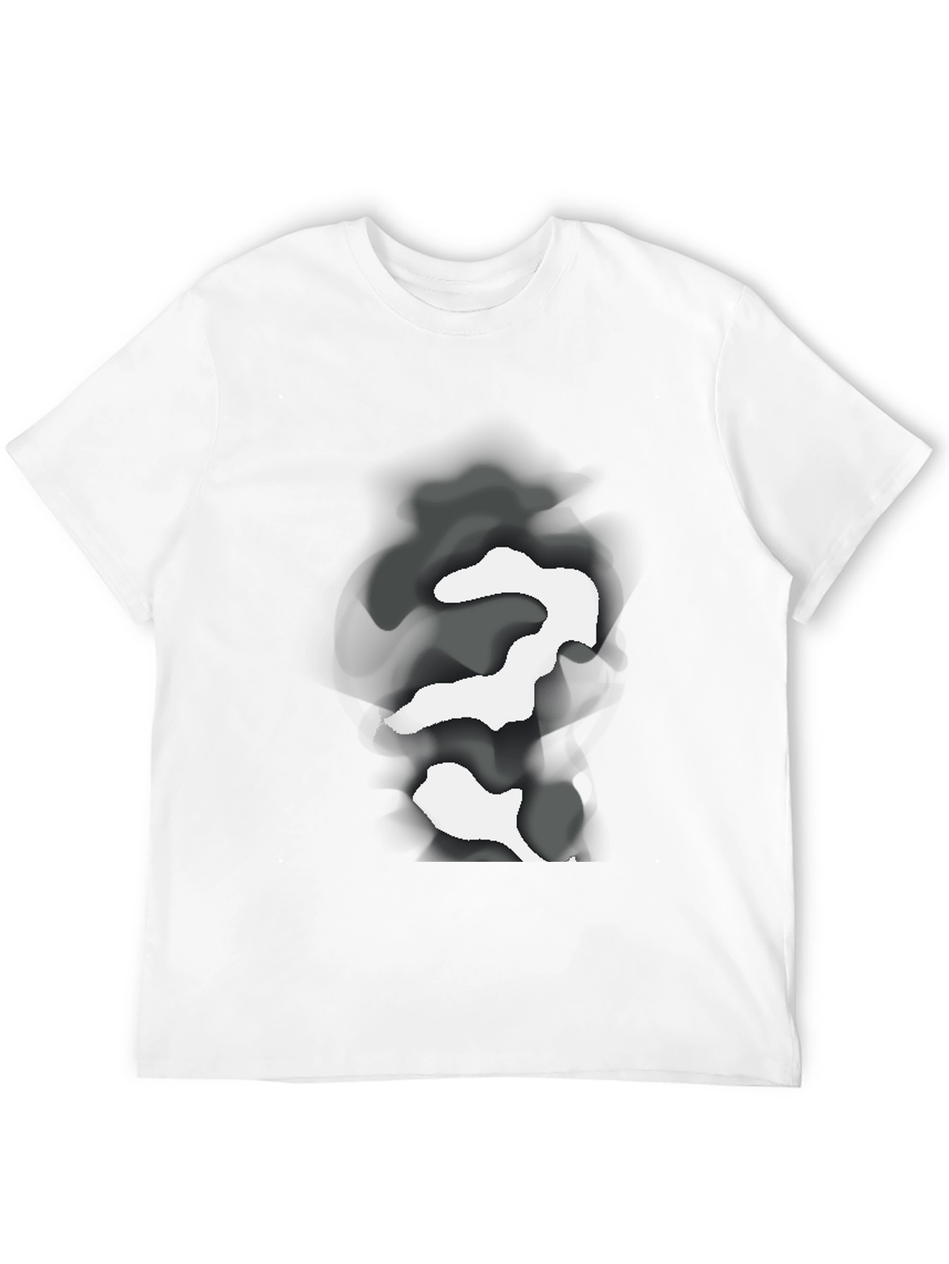Black Abstract Camo Graphic Black T-Shirt view 12