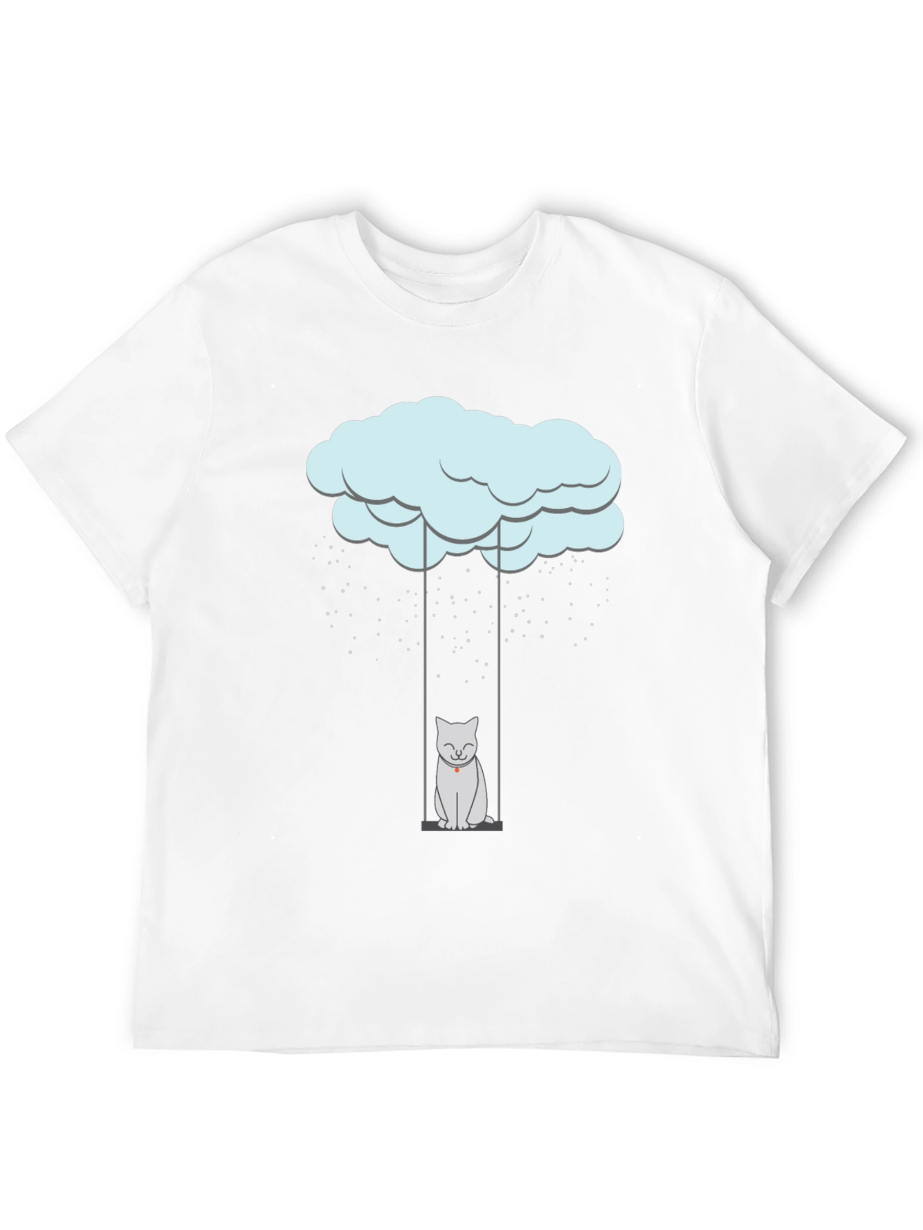 Black Rainy Day Cat Swing Graphic Tee view 12