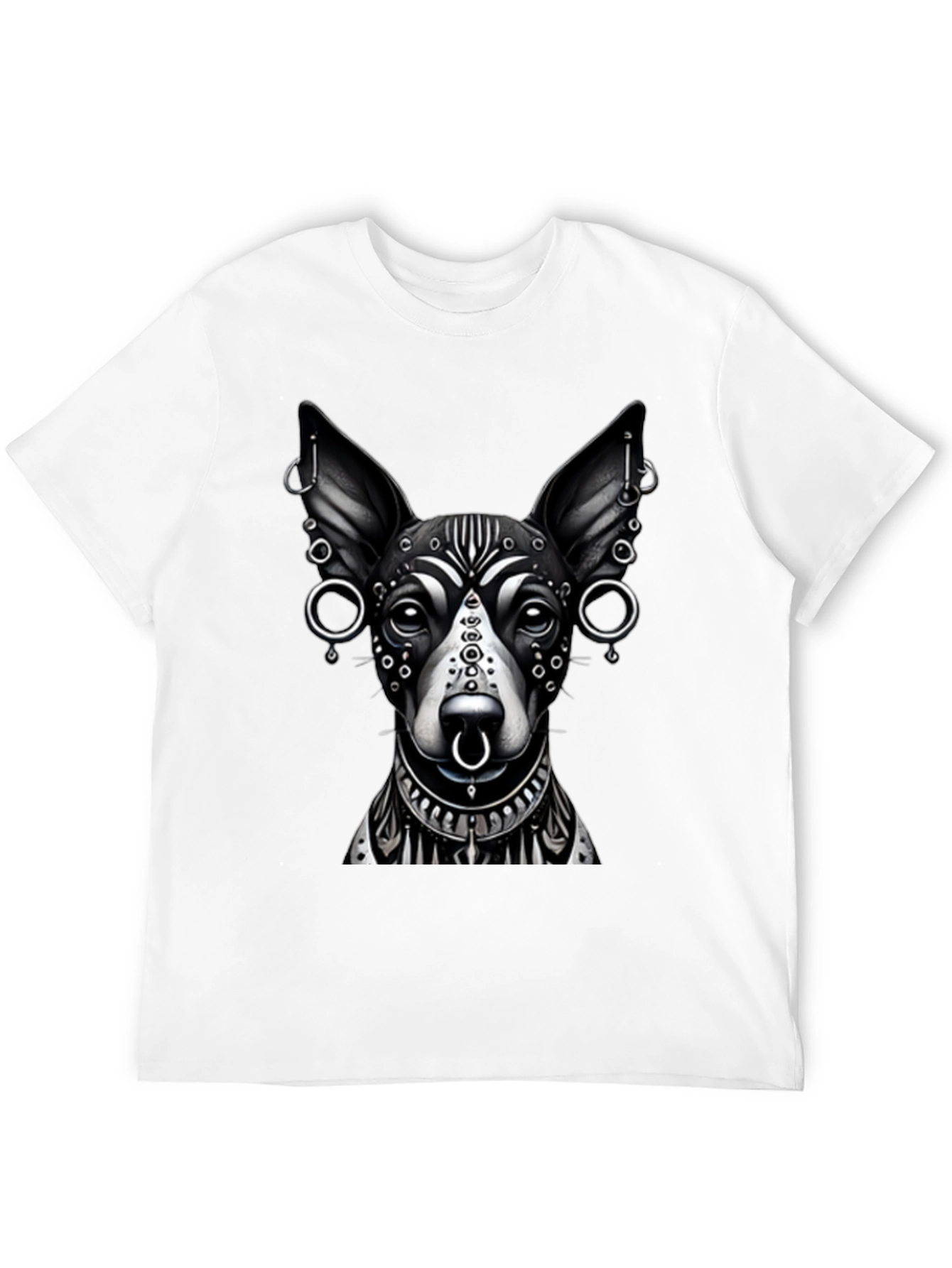 Black Dog Tattoo Art Black T-Shirt view 12