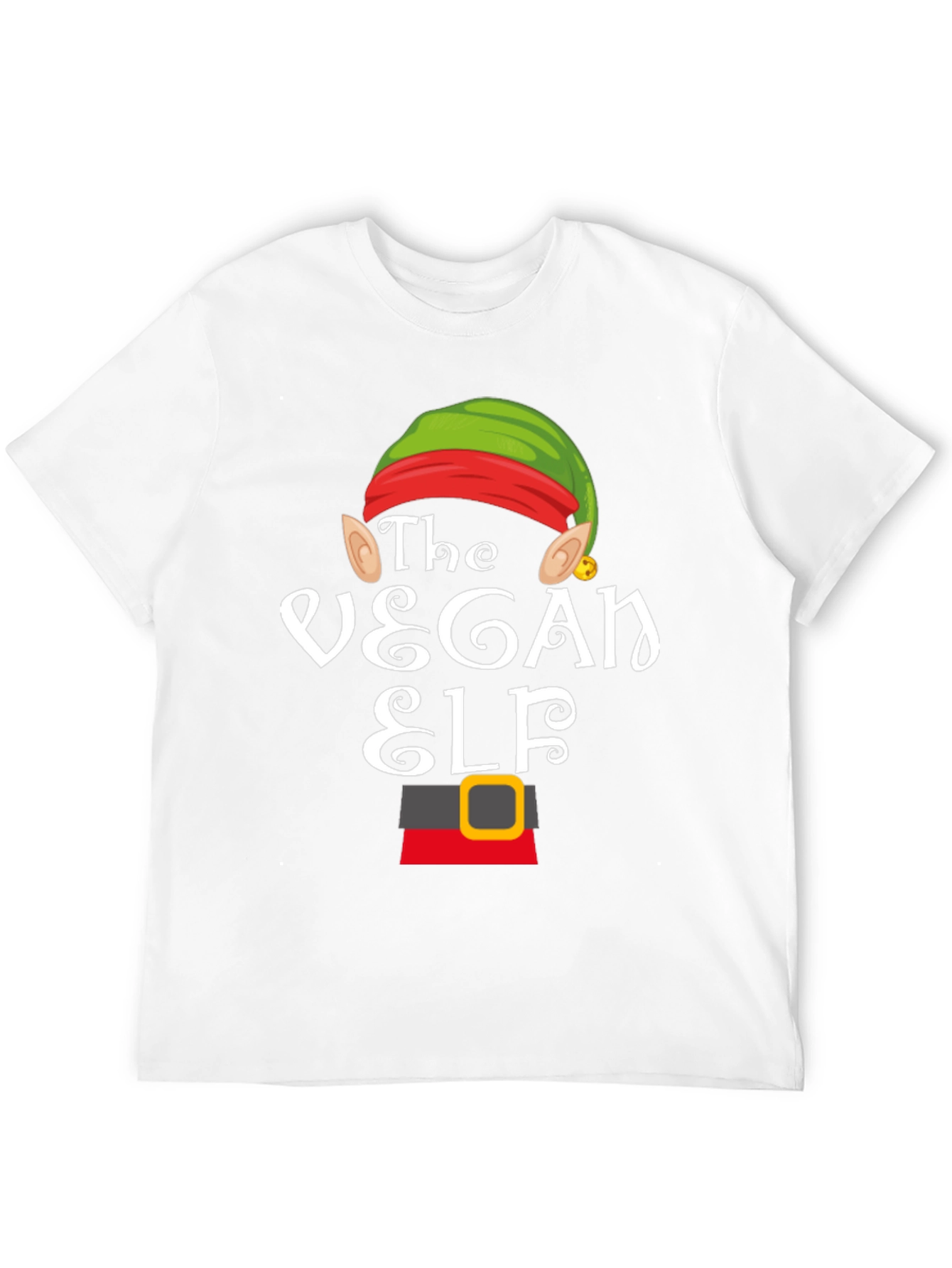 Black Vegan Elf T-Shirt - Holiday Festive Apparel view 12