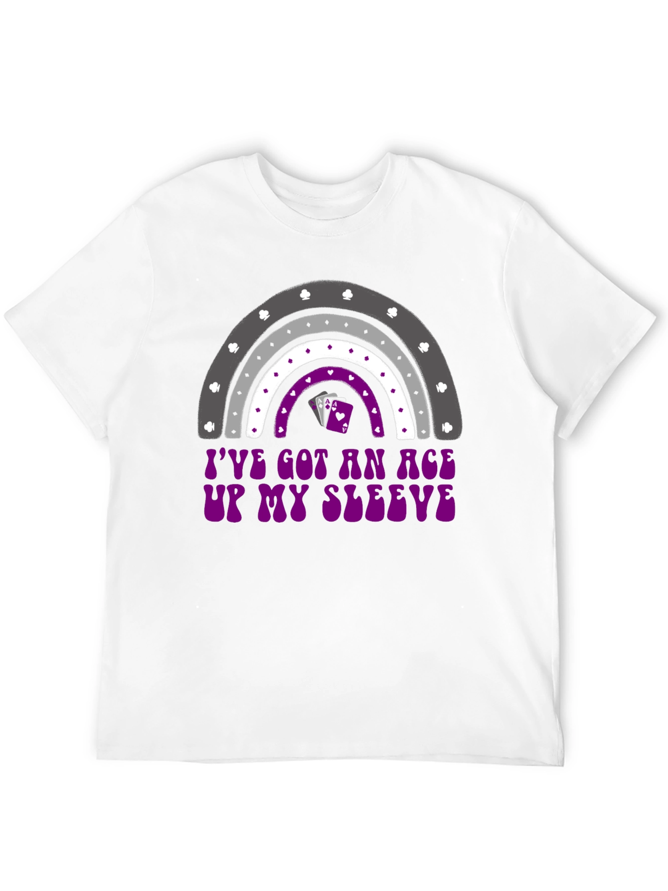 Black Ace Up My Sleeve T-Shirt - LGBTQ Pride Rainbow view 12